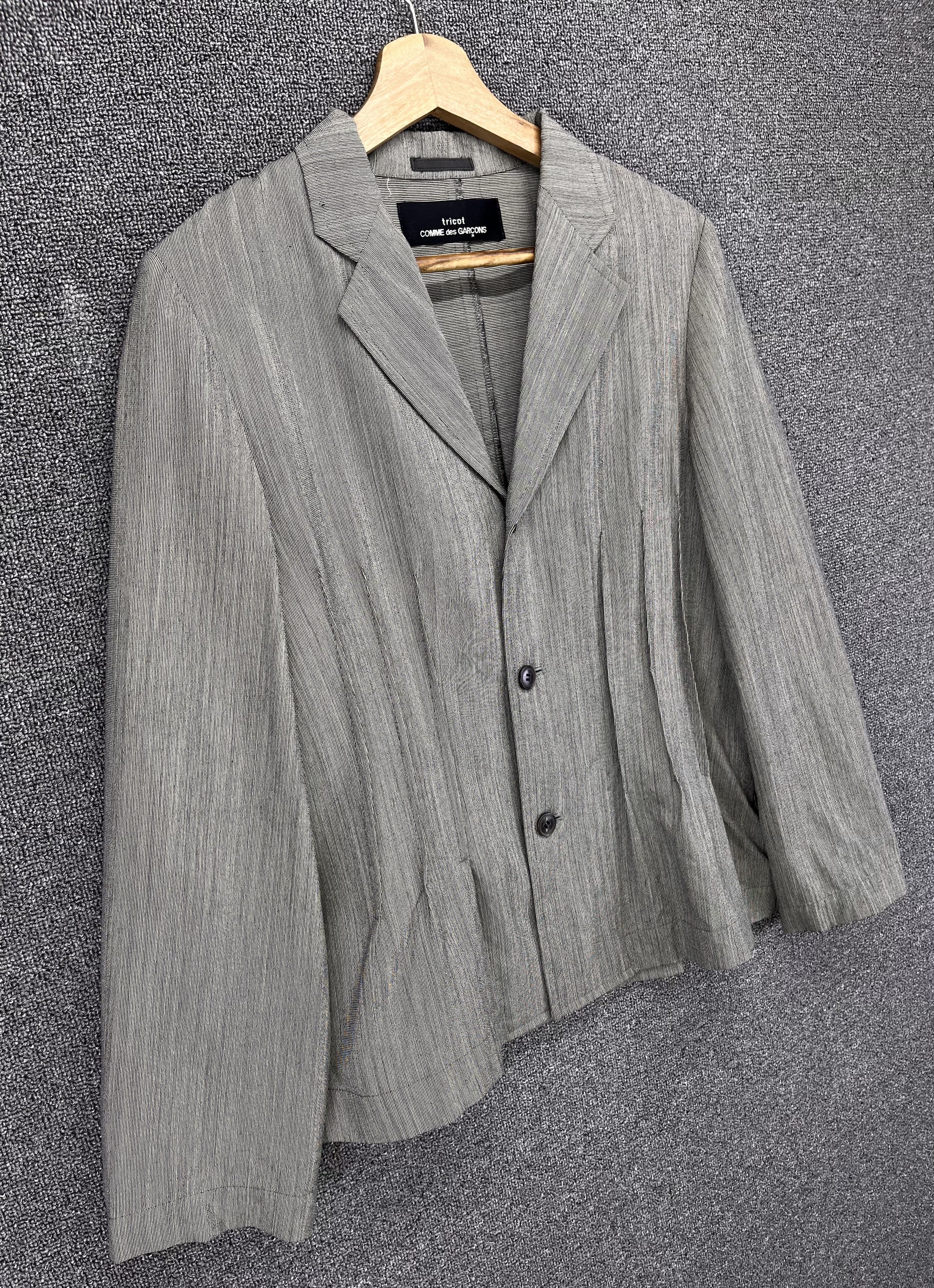 Comme des Garcons Vintage 90s Comme Des Garcon Tricot Wool Blazer Coat Jacket Size M / US 6-8 / IT 42-44 - 3 Thumbnail