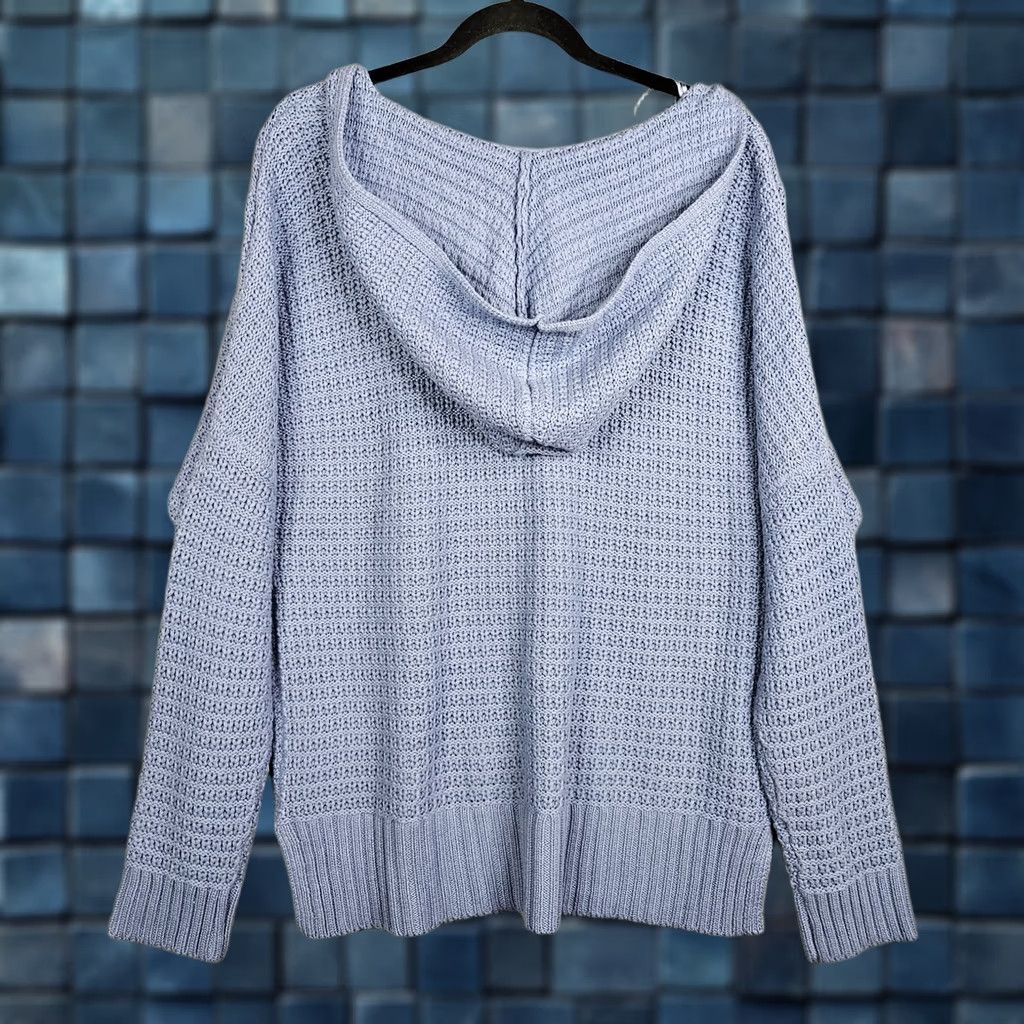 Vintage RACHEL ZOE Women’s light blue V Neck Long sleeve sweater hoodie Cardigan L New Size L / US 10 / IT 46 - 1 Thumbnail