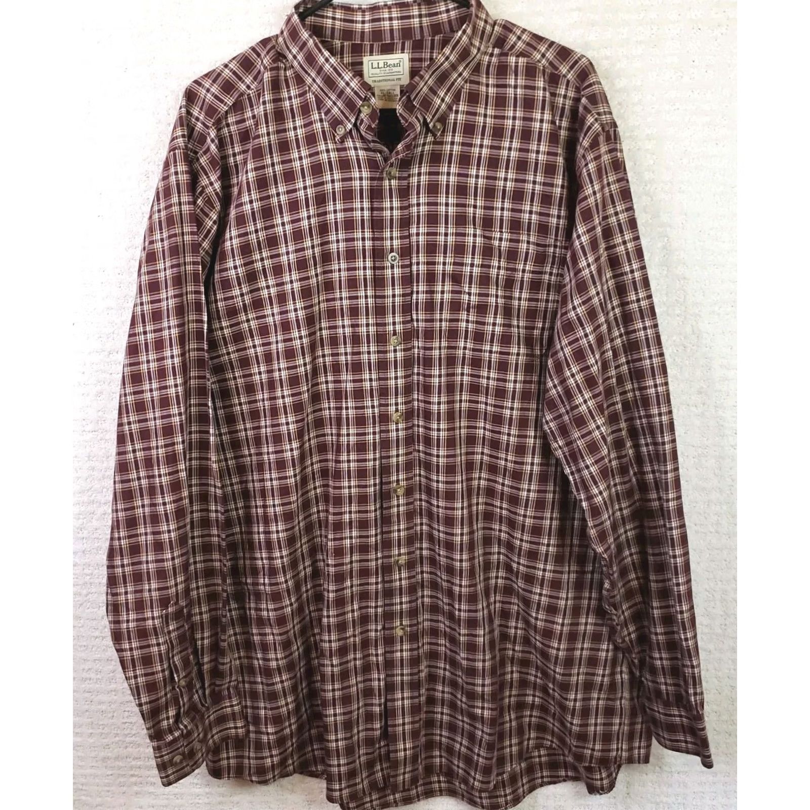 Vintage VINTAGE L.L. Bean Plaid Button-Up Shirt Men XL Tall Traditional Fit XLT Size US XL / EU 56 / 4 - 2 Thumbnail