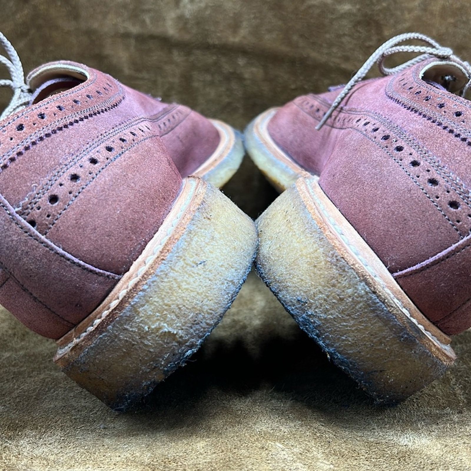 Other End Hunting CO. By Trickers Suede Wingtip Shoes Size US 11 / EU 44 - 16 Thumbnail