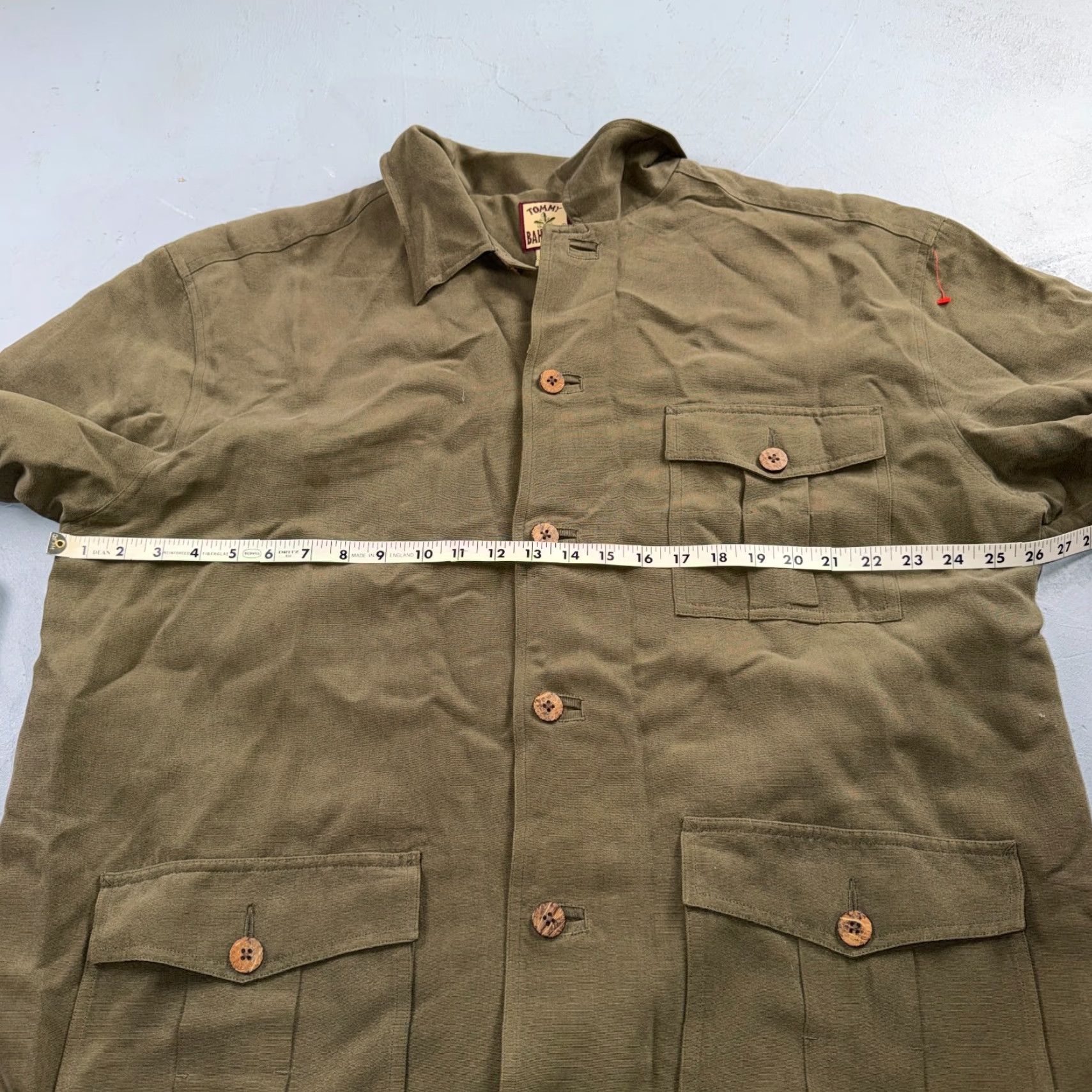 Tommy Bahama VINTAGE Tommy Bahama Sport Shirt Jacket XL Green 100% Silk Button Up Front Long Sleeve Mens Large Aloha Beach Hawaii Tropical Rare 90s Size US XL / EU 56 / 4 - 5 Thumbnail