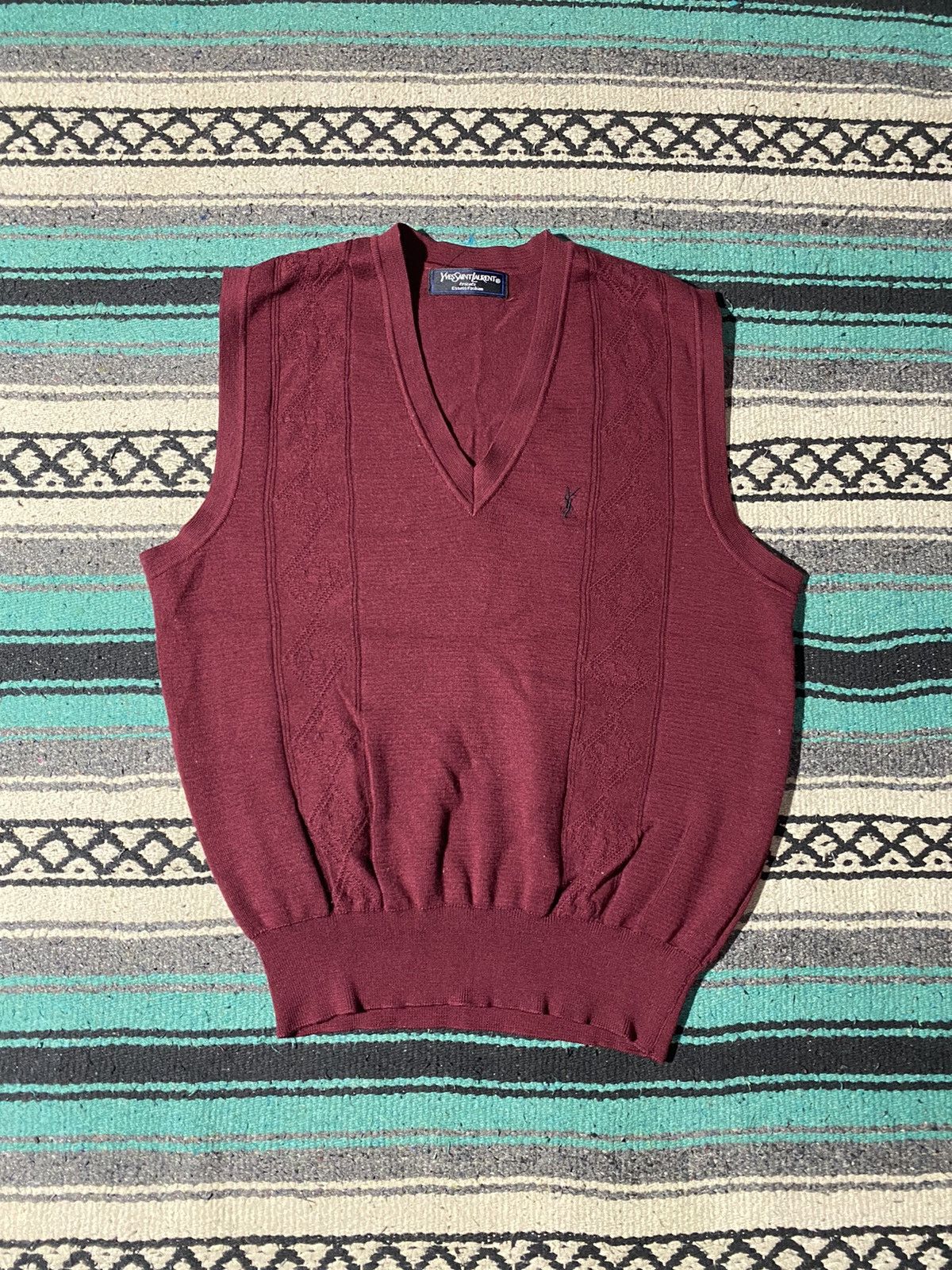 Vintage × Yves Saint Laurent Vintage Yves Saint Laurent Tricots Vest Size US M / EU 48-50 / 2 - 1 Thumbnail