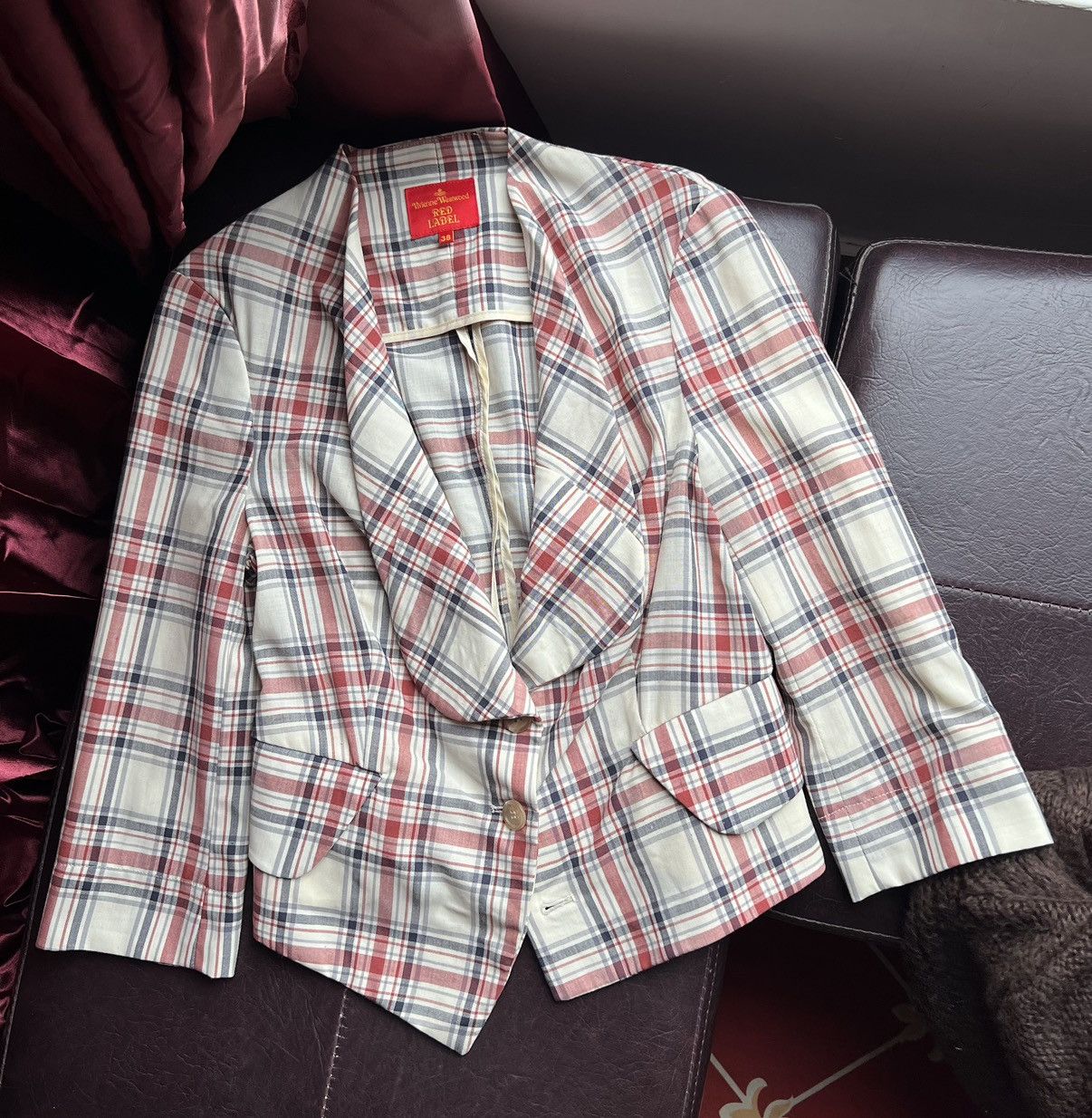 Vivienne Westwood Vivienne Westwood red label tartan wool blazer ♥️💙 Size XS / US 0-2 / IT 36-38 - 4 Thumbnail
