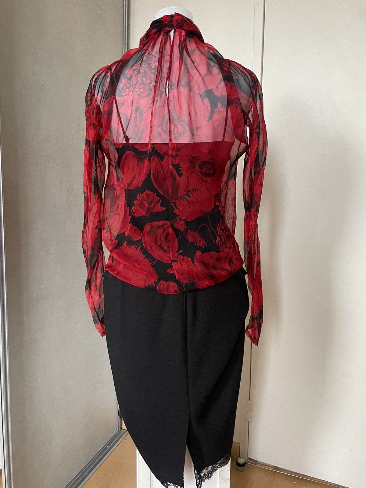 Dior CHRISTIAN DIOR SET SILK BLOUSE AND SKIRT Size S / US 4 / IT 40 - 4 Thumbnail