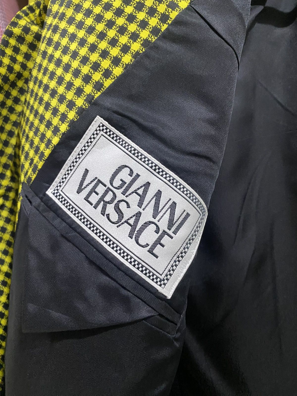 Versace Vintage Gianni Versace Silk Checked Pattern Design Jacket Size US M / EU 48-50 / 2 - 12 Thumbnail