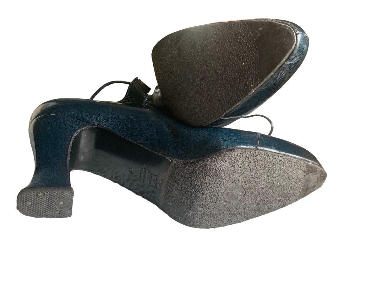 Other Blue leather laced heels Size US 8.5 / IT 38.5 - 3 Thumbnail