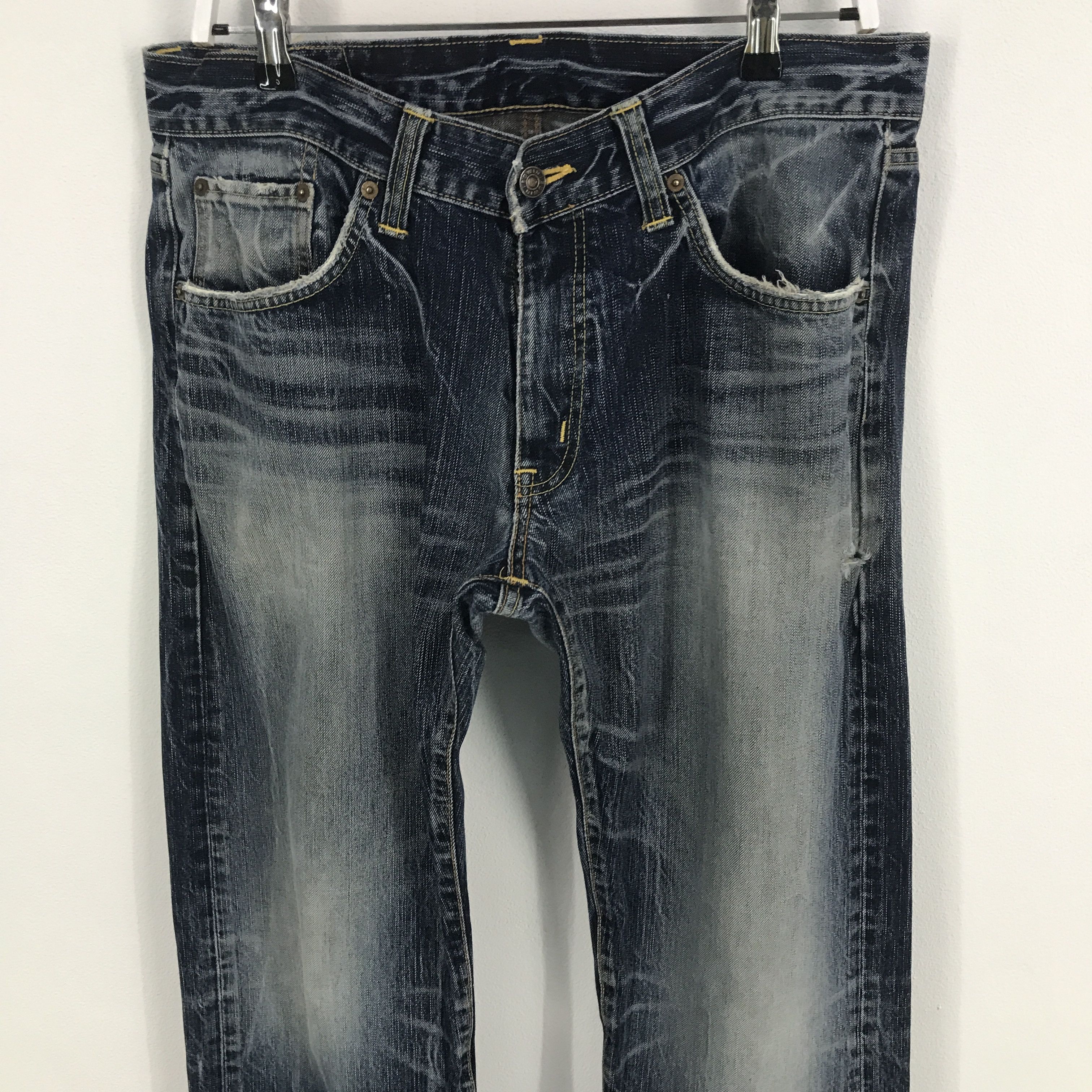 Edwin Rare Edwin Denim Faded distressed Jeans pants Size US 34 / EU 50 - 2 Thumbnail
