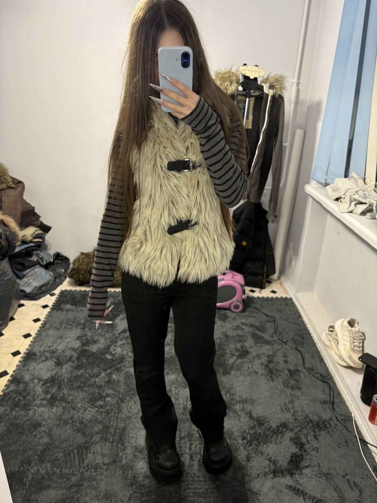 Hysteric Glamour 00s Y2K If Six Was Nine Type Full Faux Fur Buckle Size L / US 10 / IT 46 - 2 Thumbnail