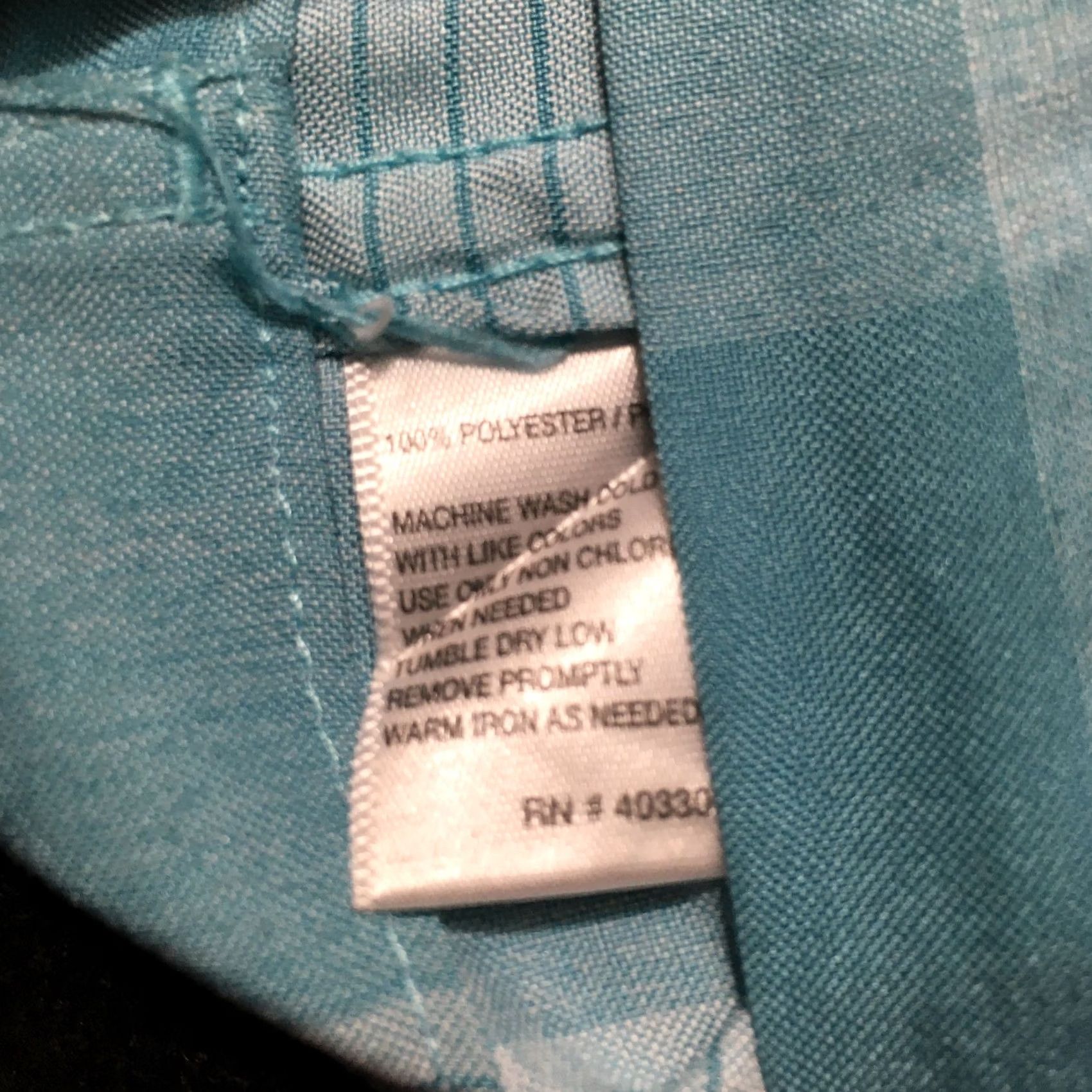 Haggar Haggar Shirt Short Sleeve Button-Down Pocket LIGHT Blue Plaid Large Men's Button-Up Casual Everyday Comfort Regular Fit Size US L / EU 52-54 / 3 - 4 Thumbnail