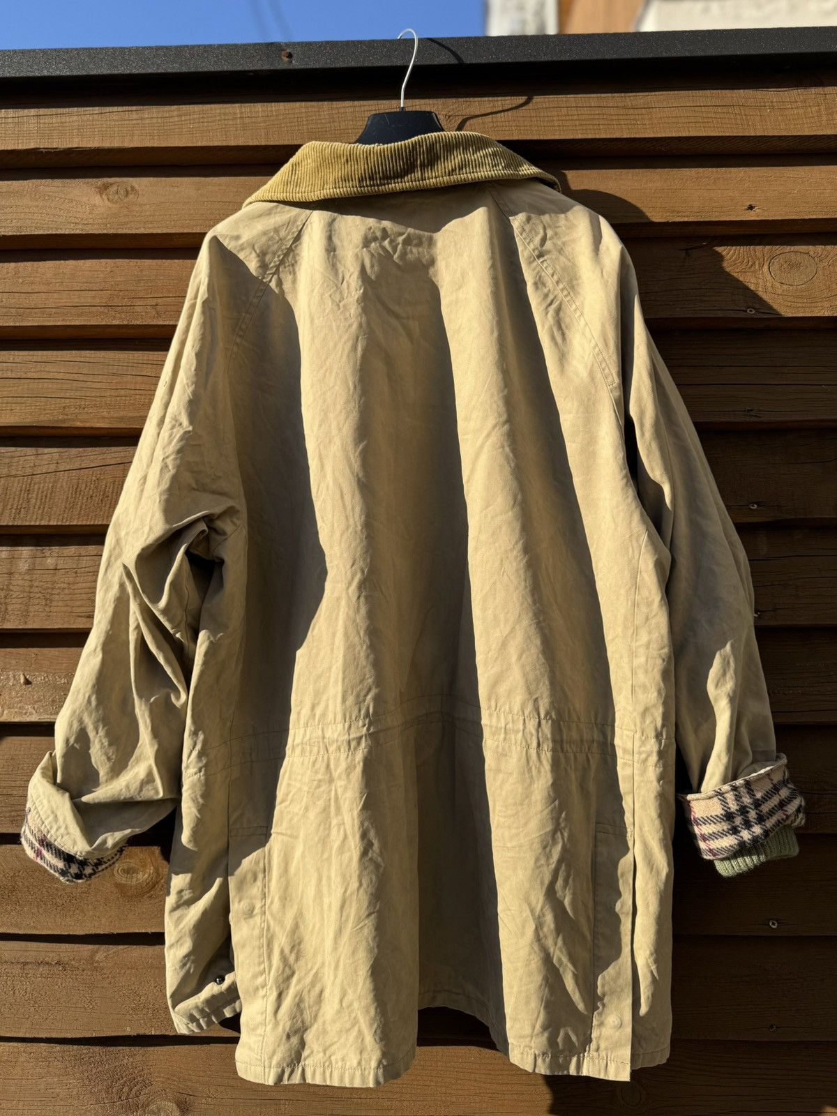 Burberry Vintage 90s Burberry London Beige Quilted Jacket Waxed Size US XL / EU 56 / 4 - 7 Thumbnail