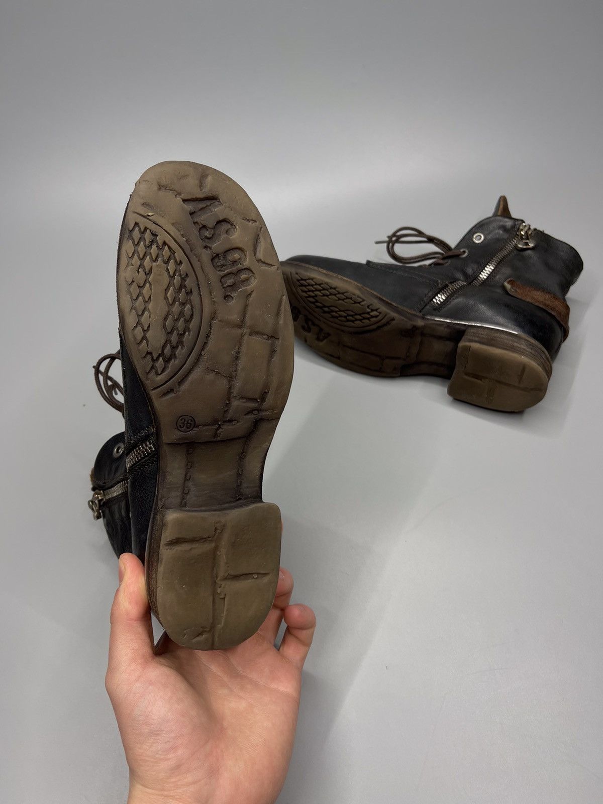 Japanese Brand × Vintage A.S 98 Boots Leather Style Rick Owens Size US 6 / IT 36 - 7 Thumbnail