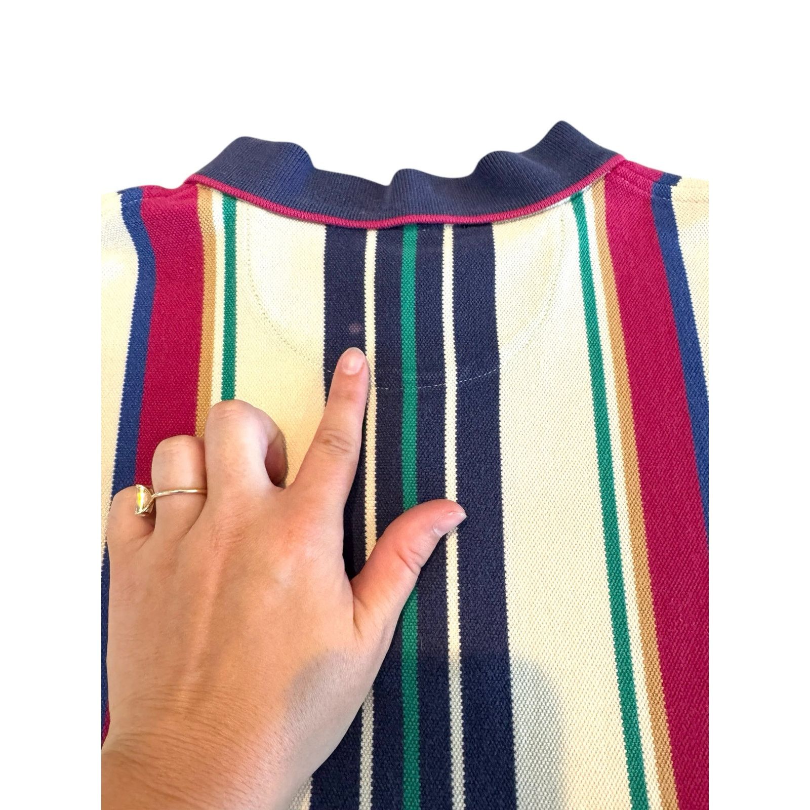 Izod IZOD 90s Mens Size XL Polo Stripe Collard Shirt Short Sleeve Size US XL / EU 56 / 4 - 7 Thumbnail