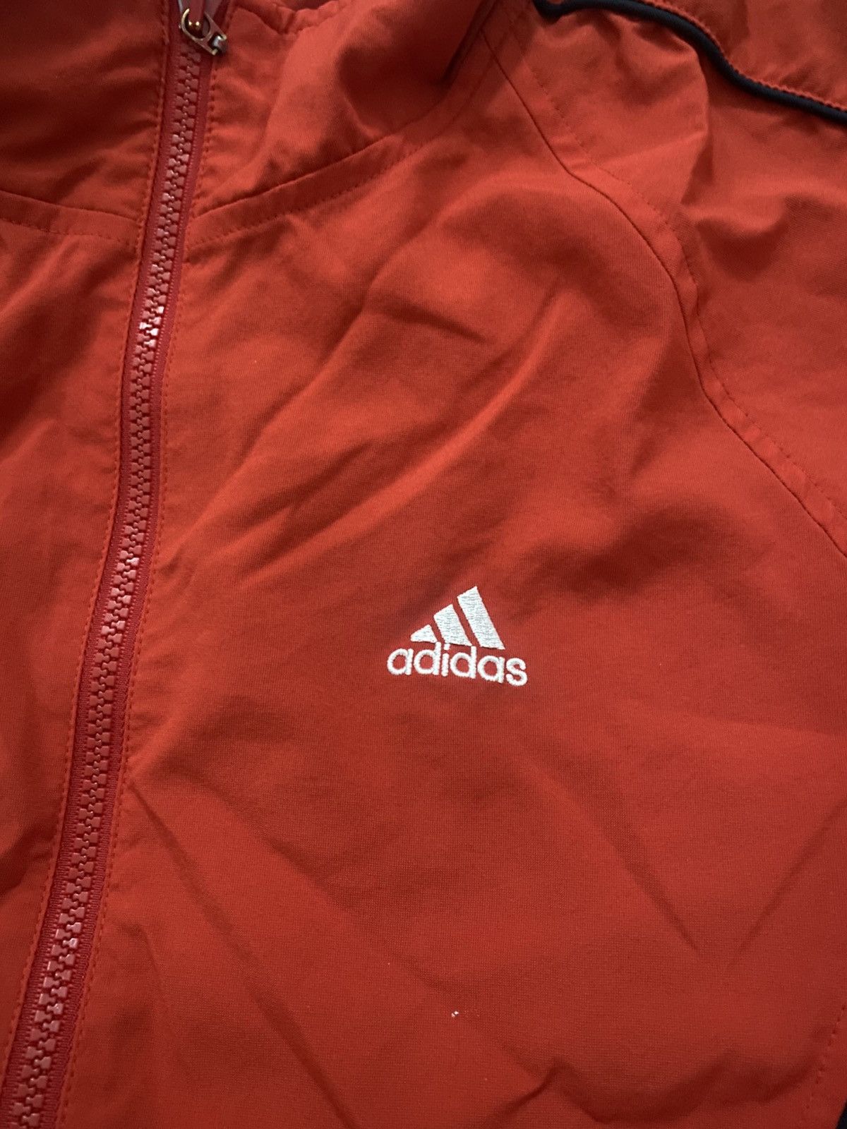 Adidas Vintage Red Adidas Windbreaker Size US L / EU 52-54 / 3 - 2 Thumbnail