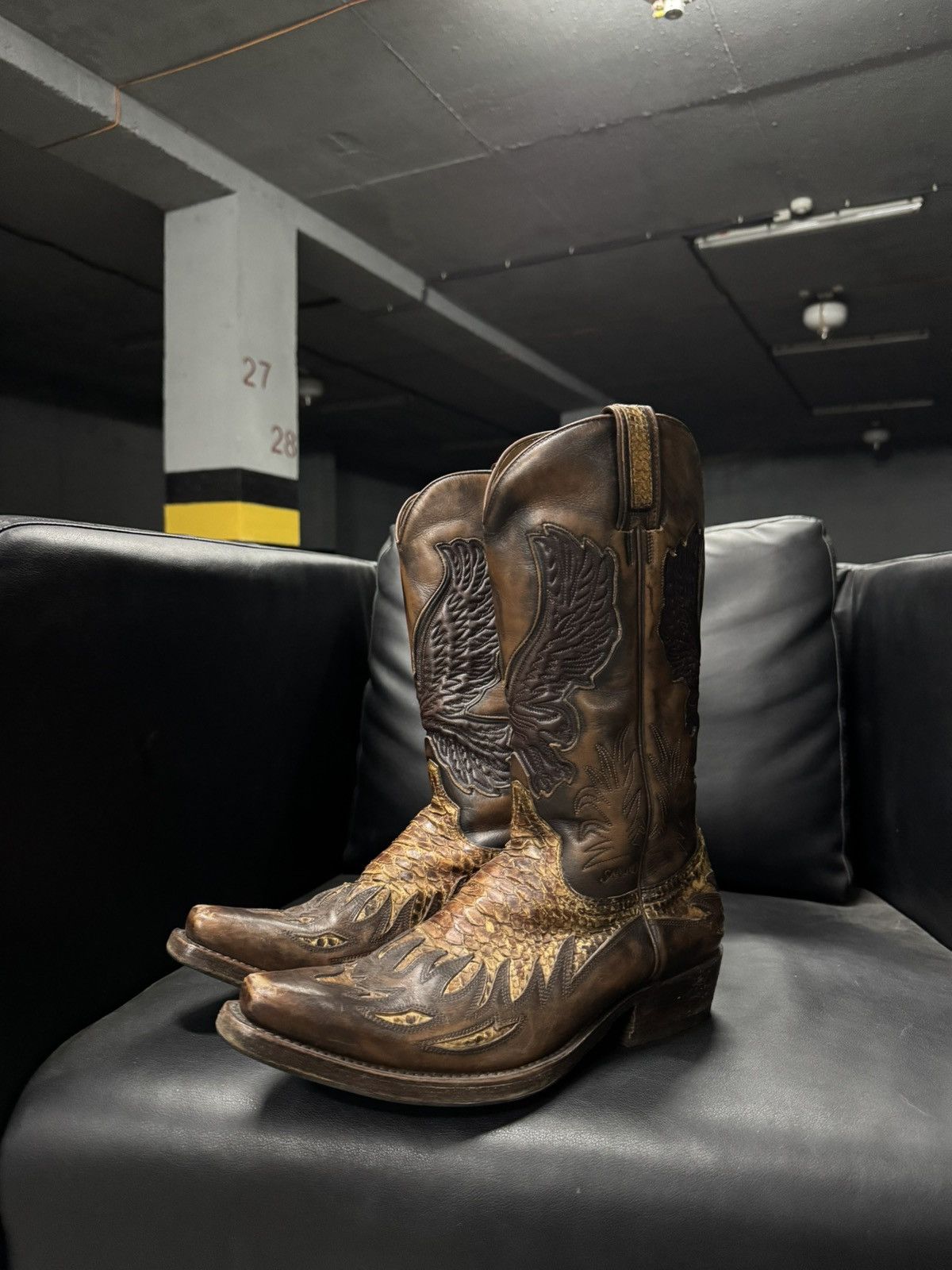 Sancho Boots Sancho Mexico Vintage Western Cowboy Python Boots Size US 7 / EU 40 - 2 Thumbnail