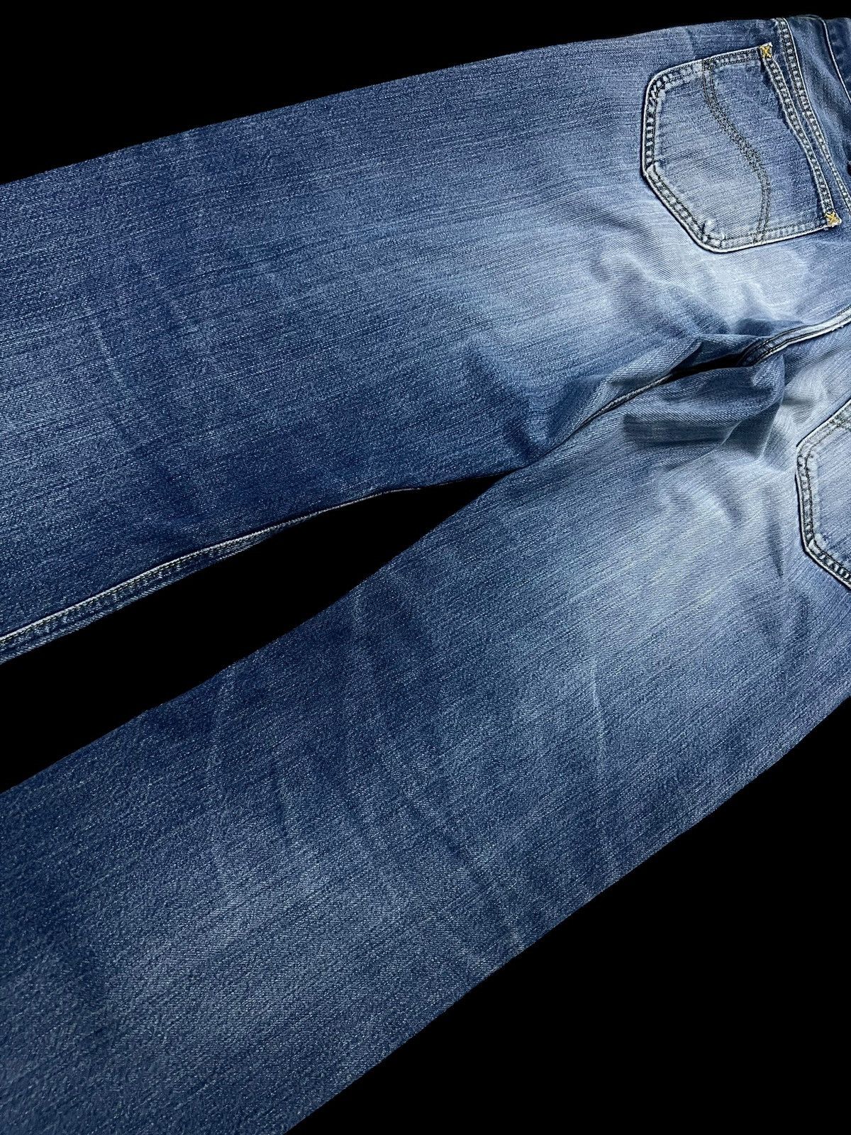 Lee 🌈80s Lee Riders Baggy Distress Zipper Jean Size US 35 - 8 Thumbnail