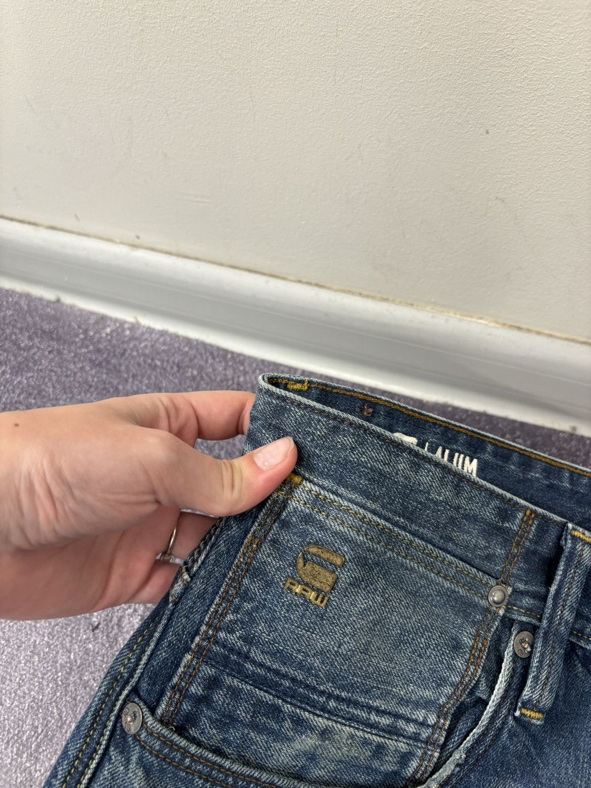 G-Star Vintage G-Star Raw Alum Faded Blue Avant Garde Denim Jeans Size US 34 / EU 50 - 8 Thumbnail