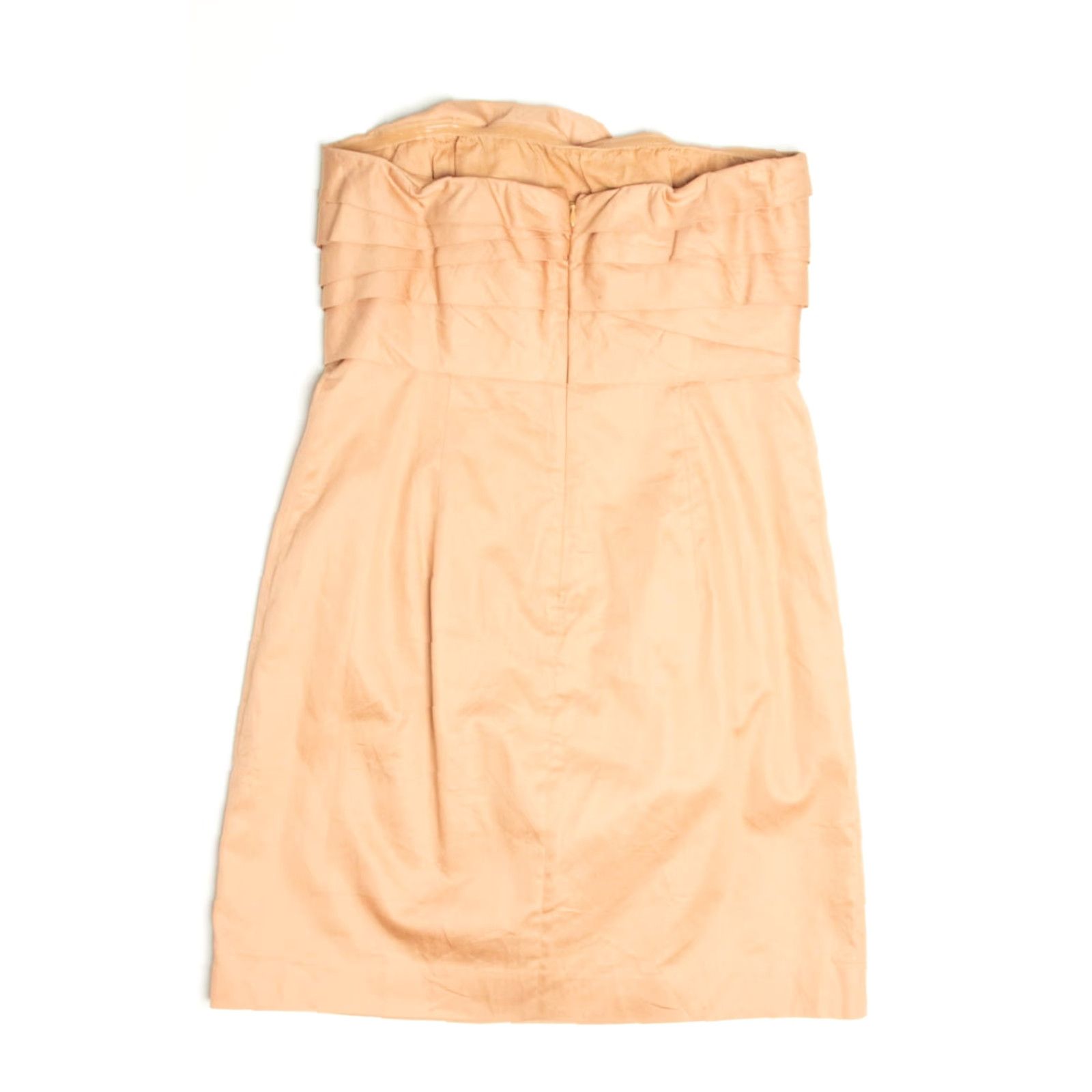 J.Crew VINTAGE J. Crew Dress Strapless Beige Cotton Medium Women's Partywear Elegant Formal 28” Length Size M / US 6-8 / IT 42-44 - 2 Thumbnail