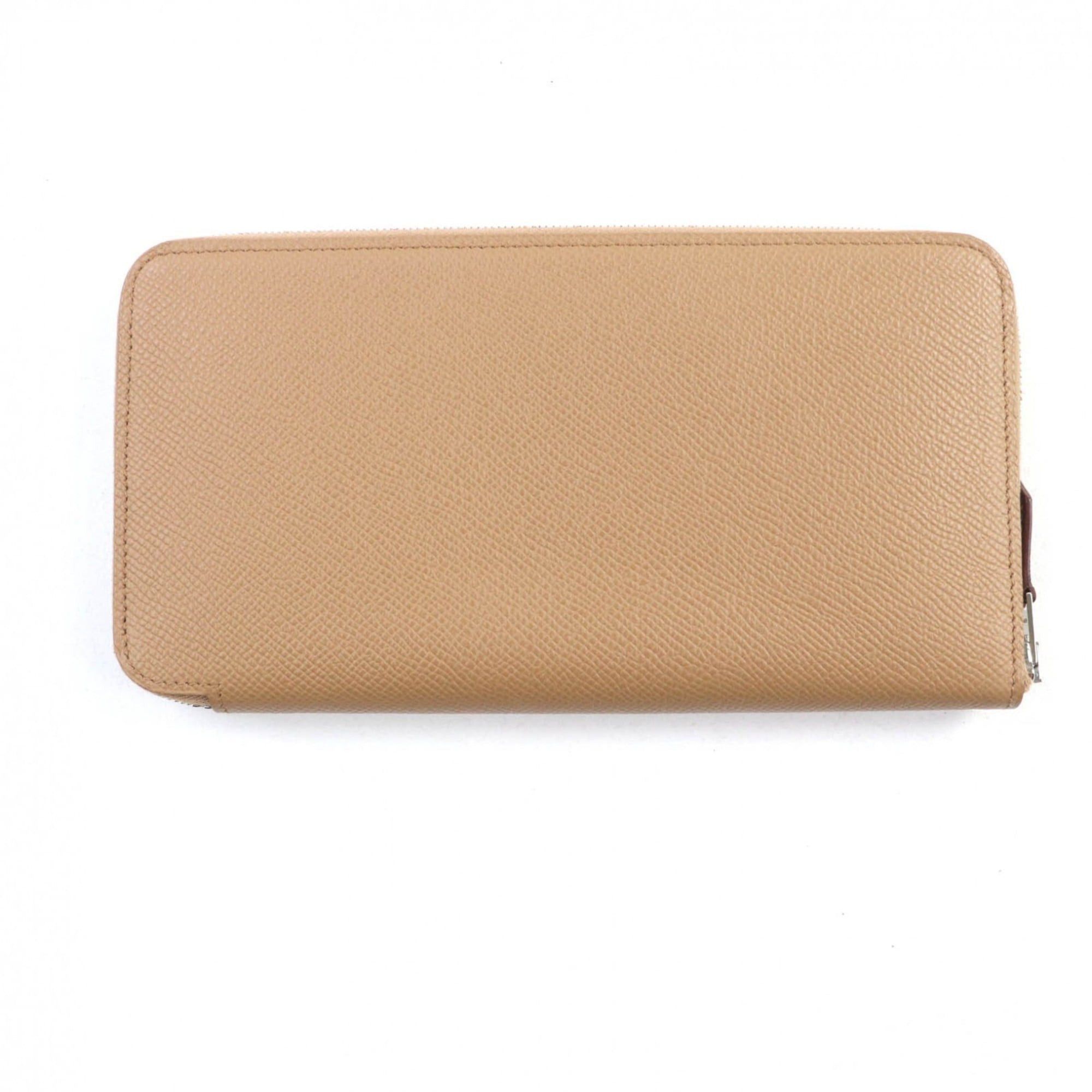 Hermes HERMES Azap Long Silk In Chai Epsom Leather Round Zip Wallet with U Stamp and Box, Made in France, Women's Size ONE SIZE - 1 Thumbnail