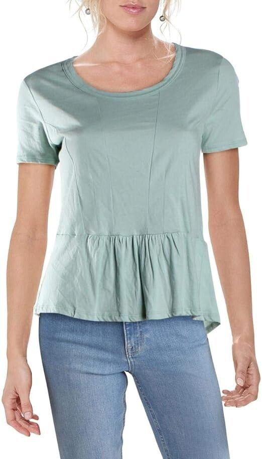Joe's Joe's Collection Peggy Peplum Ruffled Hem Top Dusty Blue M Size M / US 6-8 / IT 42-44 - 1 Thumbnail