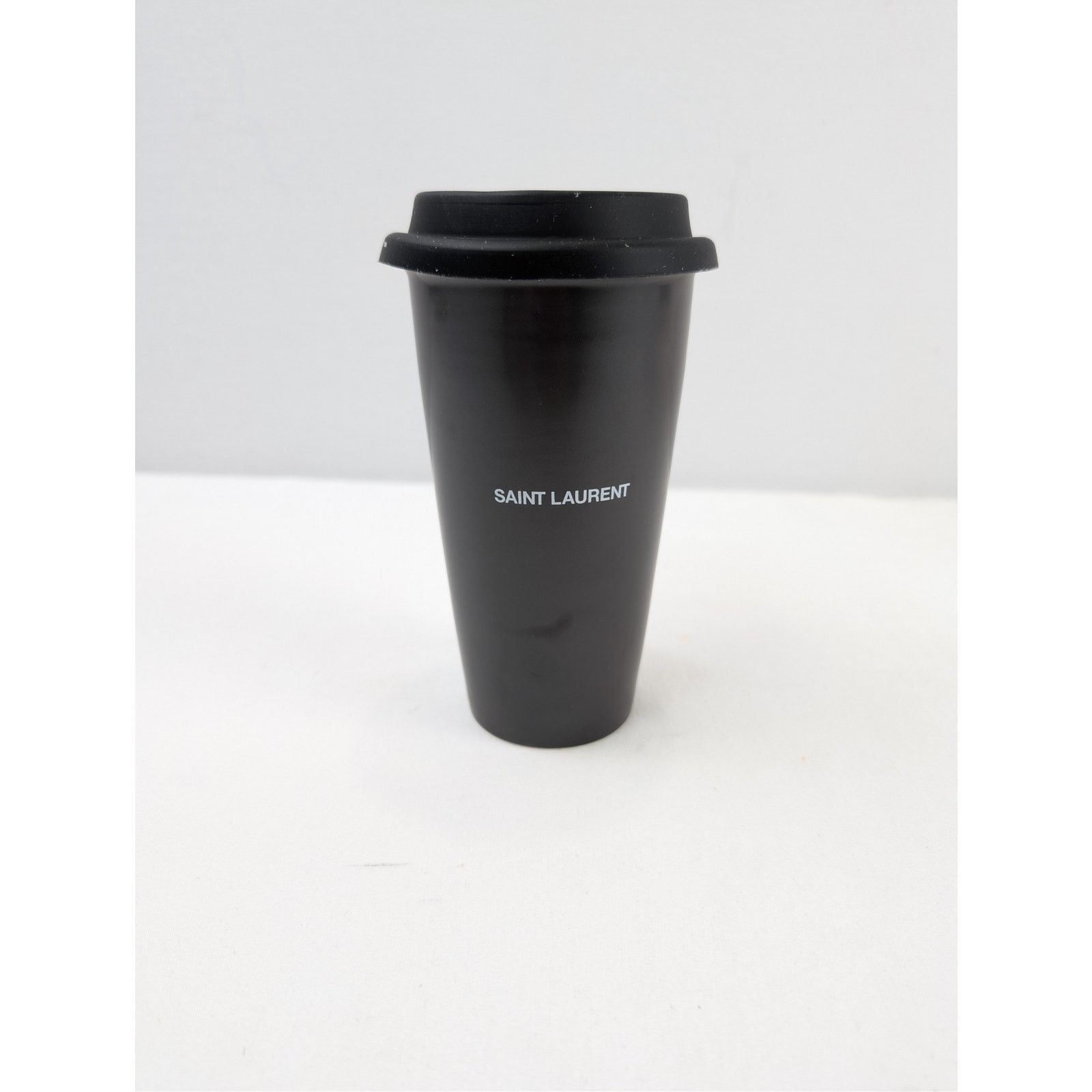 Saint Laurent Paris o1rshd1 Q:3 / Ceramic Mug “Coffee Cup" in Black Size ONE SIZE - 1 Thumbnail