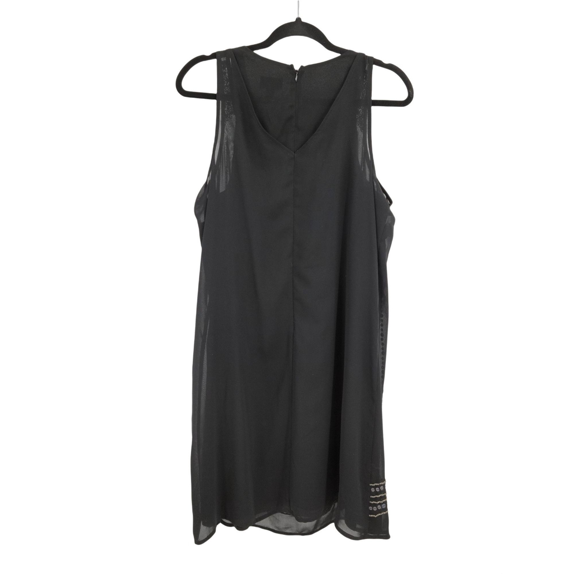 Nicole Miller Nicole Miller Retro 20's Flapper Dress Black Sz XL Sheer Lay Size XL / US 12-14 / IT 48-50 - 2 Thumbnail
