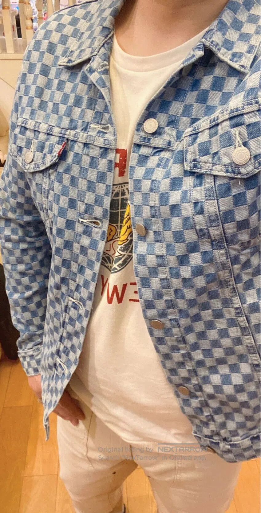 Levi's levi's checkered denim jacket for spring autumn. Size US XL / EU 56 / 4 - 5 Thumbnail