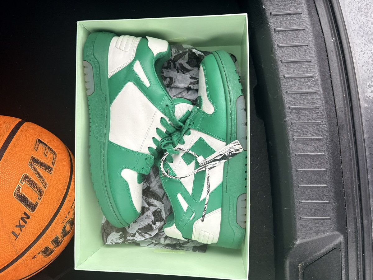 Off-White OFF-WHITE Out of Office Low Top Green Dirty White Size US 9 / EU 42 - 4 Thumbnail