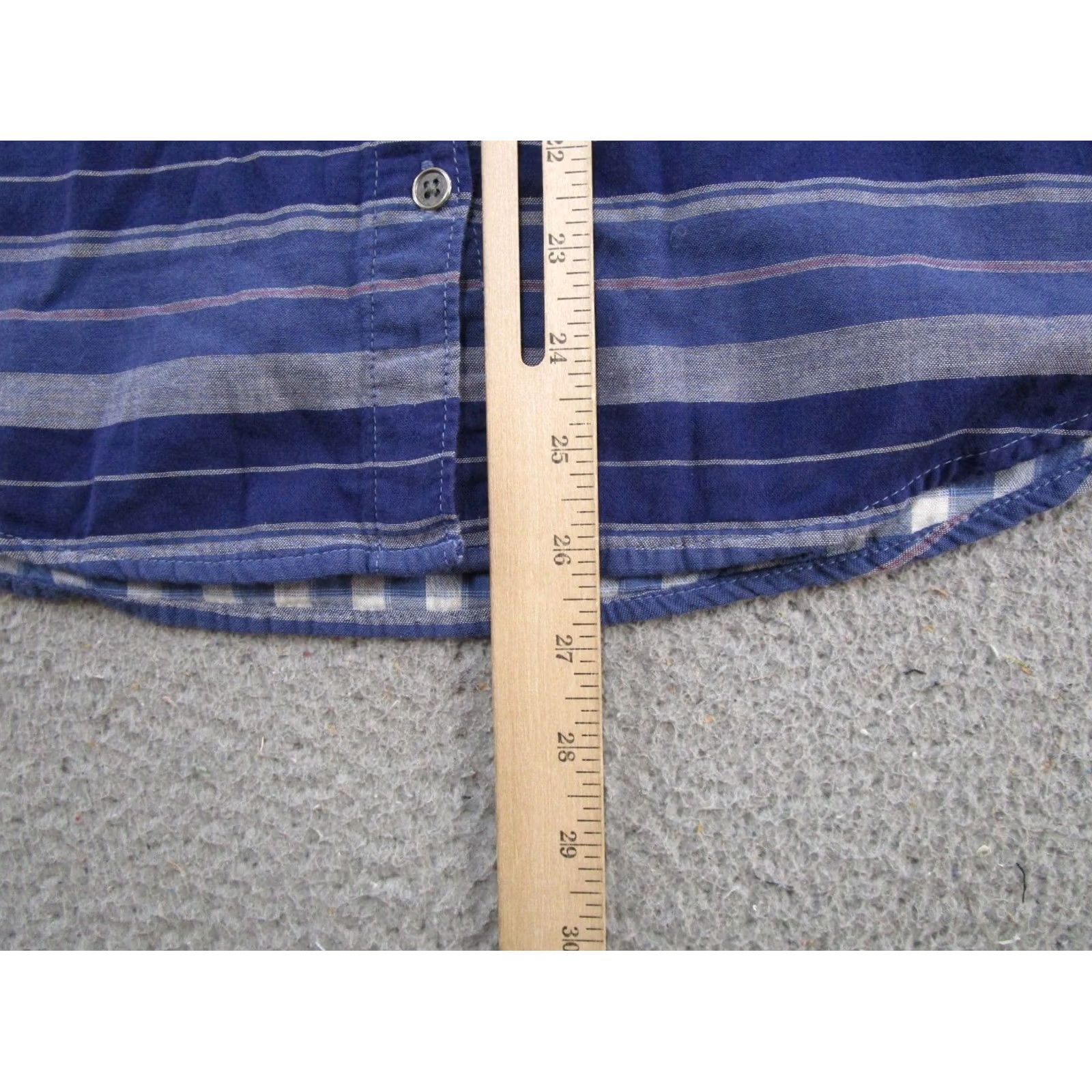 Vintage Columbia Button-Up Hooded Shirt Striped Blue Womens M Lightweight Outdoors Shirt Size M / US 6-8 / IT 42-44 - 6 Thumbnail