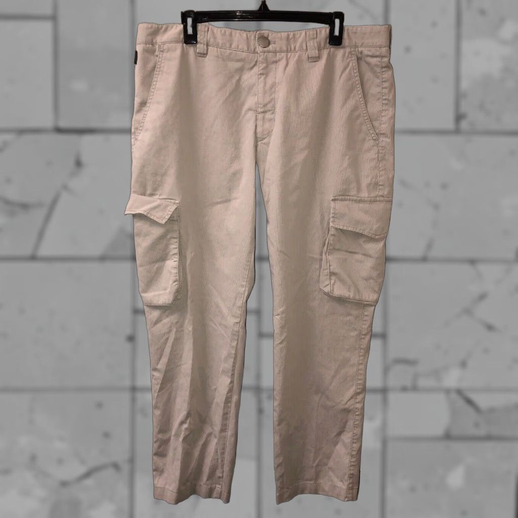 Garmin VINTAGE Armini Collection Mens Casual Pants Size 38 X 29 Pinstripe Beige Men's Clothing Size US 38 / EU 54 - 1 Thumbnail