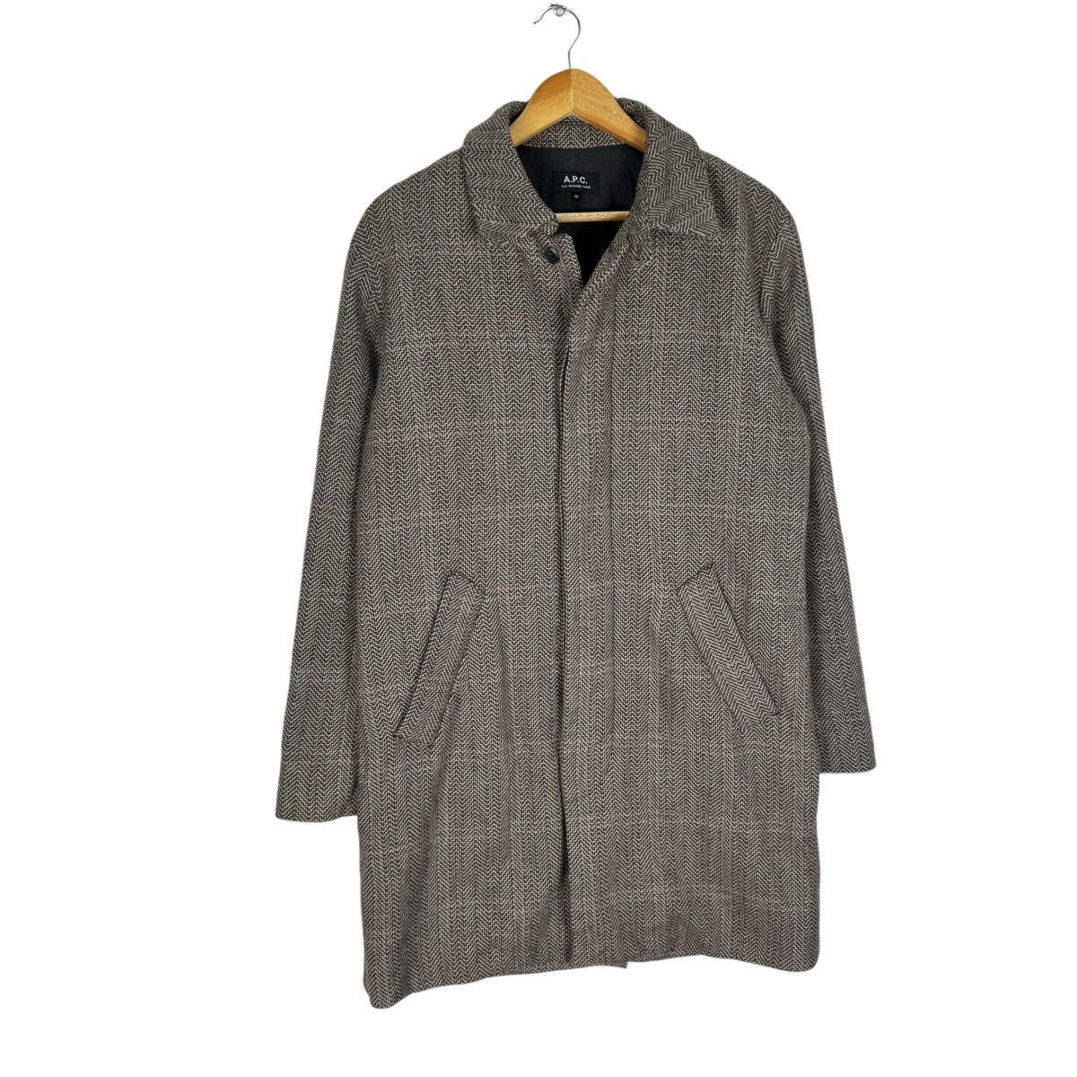 A.P.C. 🌟A.P.C RUE PARIS PETE HERRINGBONE LONG COAT JACKET Size US M / EU 48-50 / 2 - 1 Thumbnail