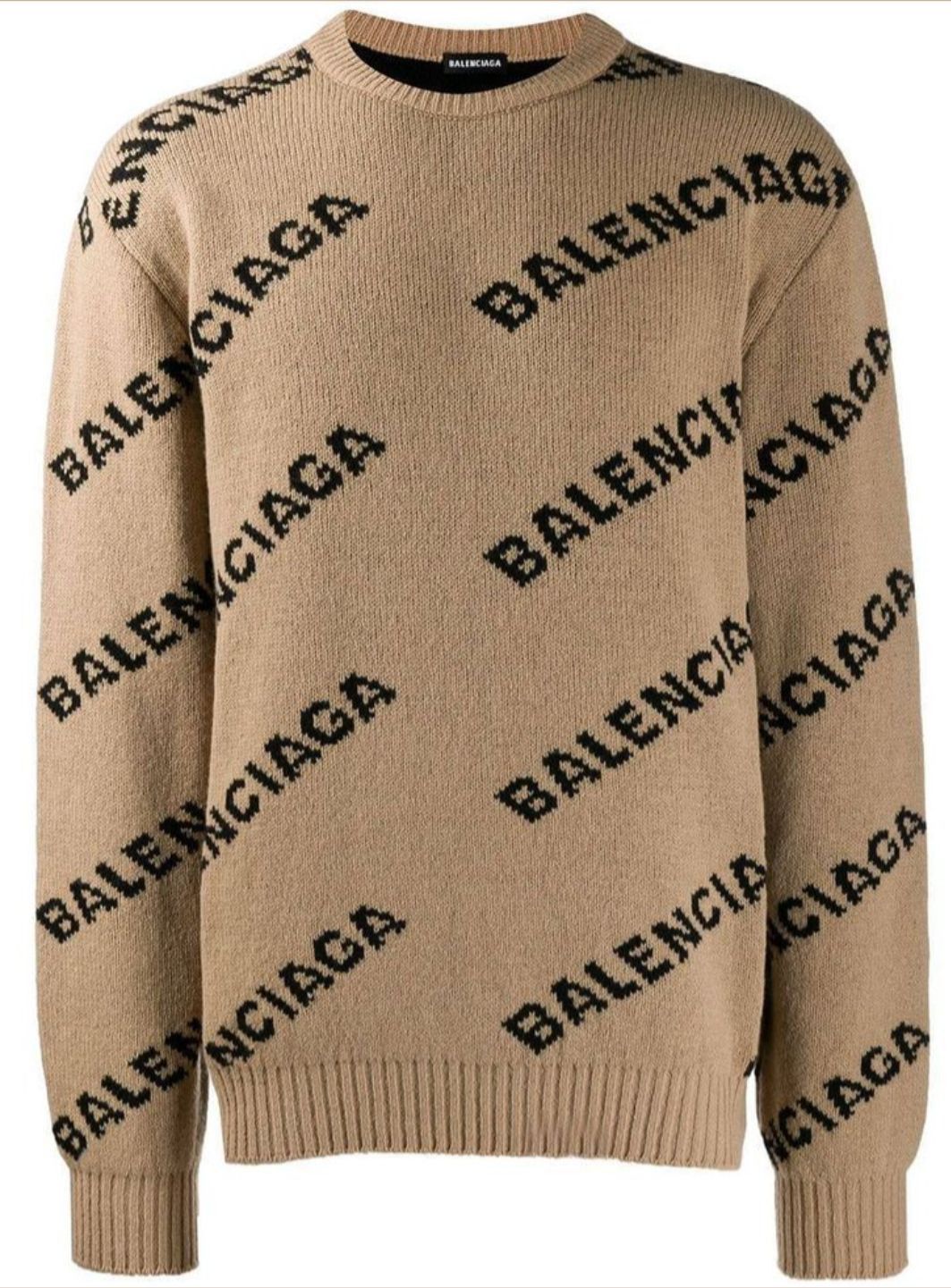 Balenciaga Balenciaga Allover Logo Crewneck Sweater Size L Size US L / EU 52-54 / 3 - 1 Thumbnail