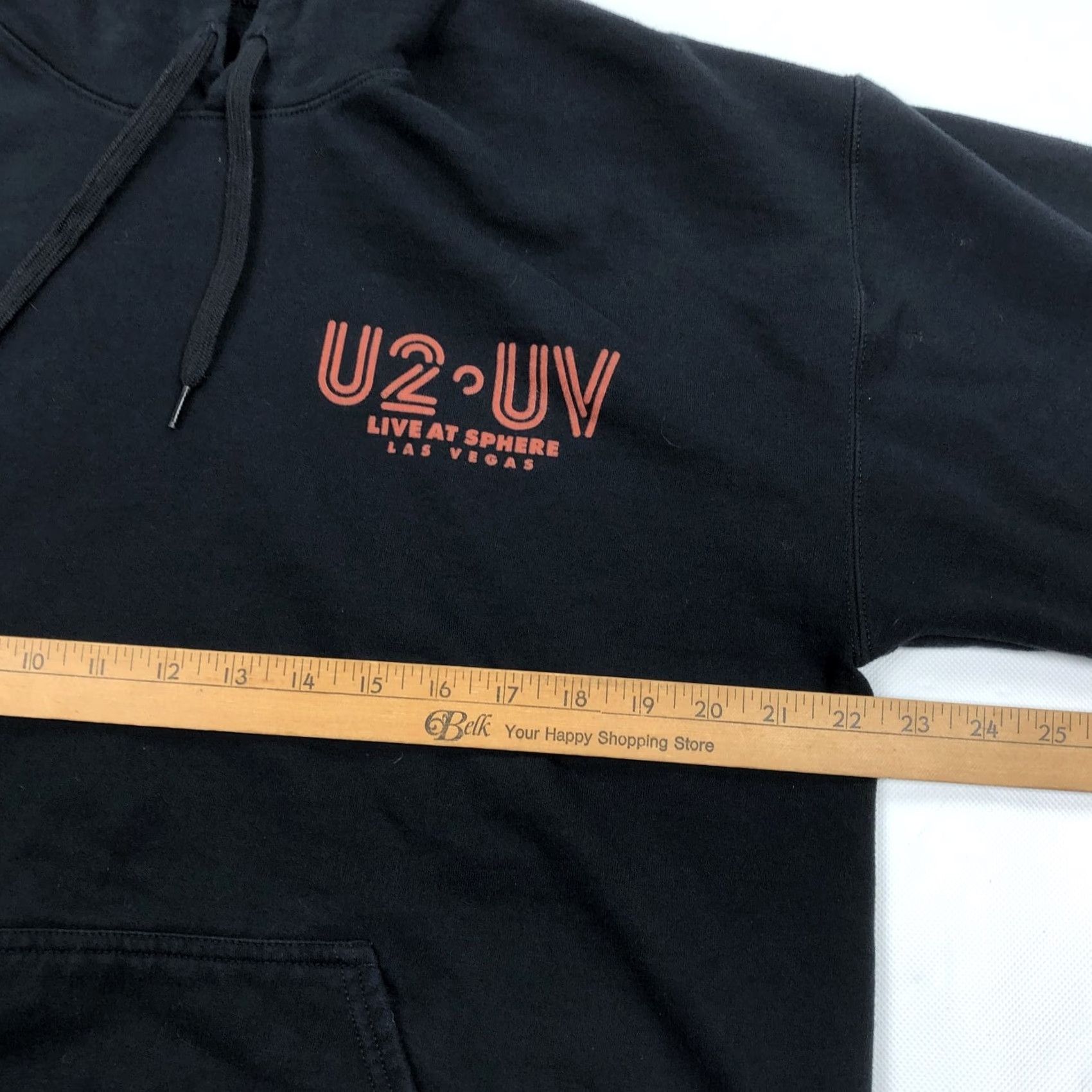 Gildan VINTAGE U2 UV Live at Sphere Las Vegas Hoodie Mens Black Size L Butterfly Size US L / EU 52-54 / 3 - 5 Thumbnail