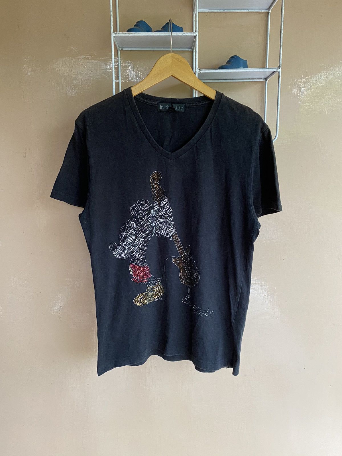In The Attic × Japanese Brand 🖤BLACKDAY🖤In the attic mickymouse guitar AA0054 Size US L / EU 52-54 / 3 - 1 Thumbnail