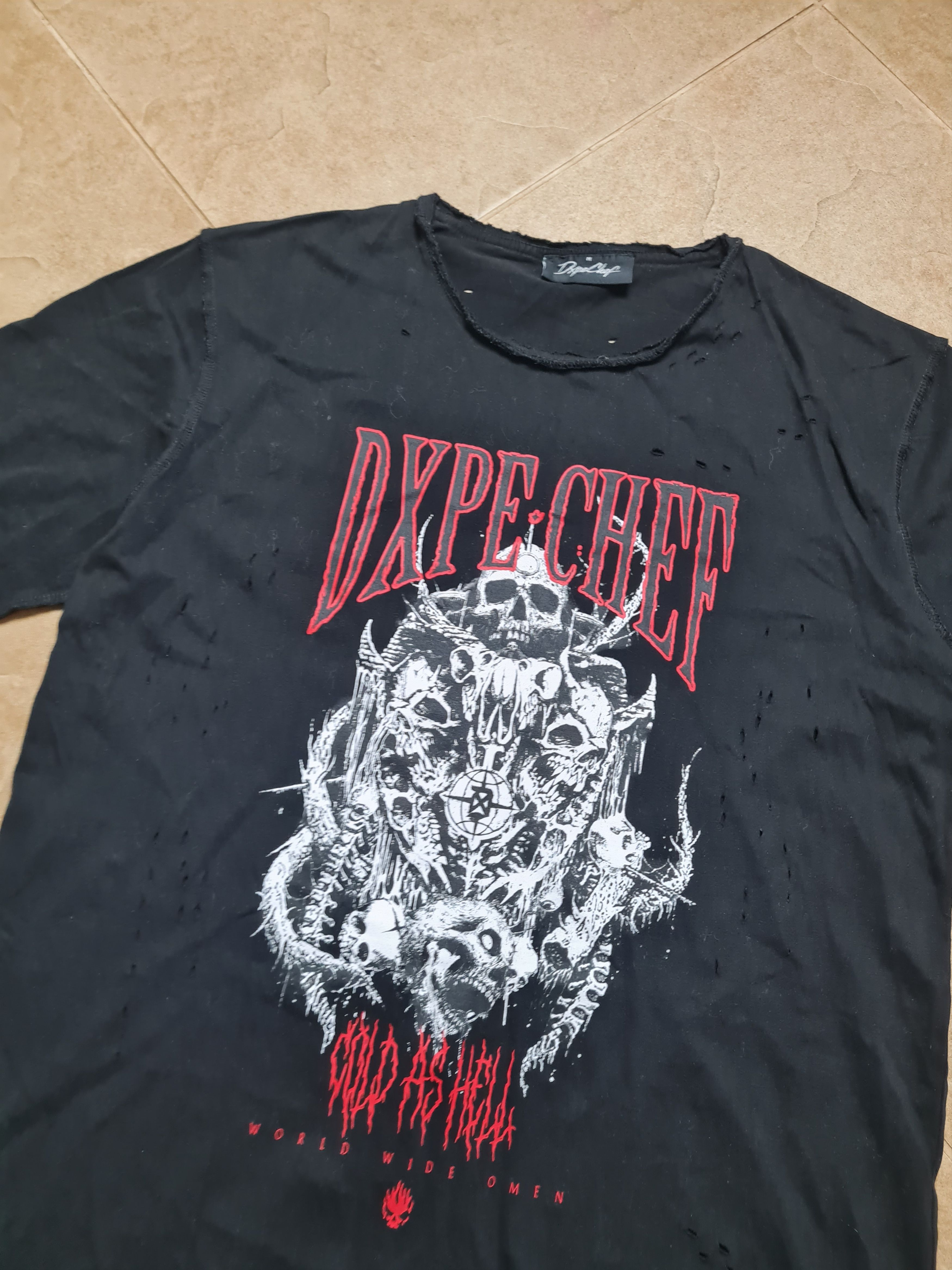 Dxpe Chef Dxpe Chef Distressed Tee Heavy Metal Skull Grunge Punk Goth Size US M / EU 48-50 / 2 - 5 Thumbnail