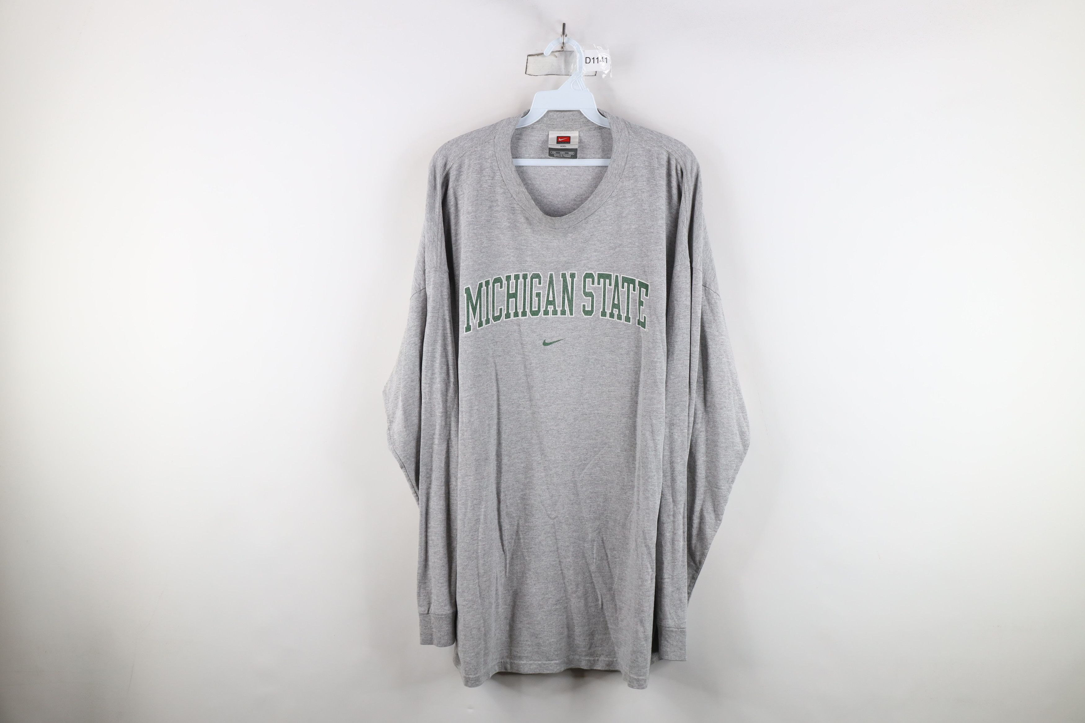 Nike × Vintage Vintage Nike Center Swoosh Michigan State University T-Shirt Size US XXL / EU 58 / 5 - 1 Thumbnail