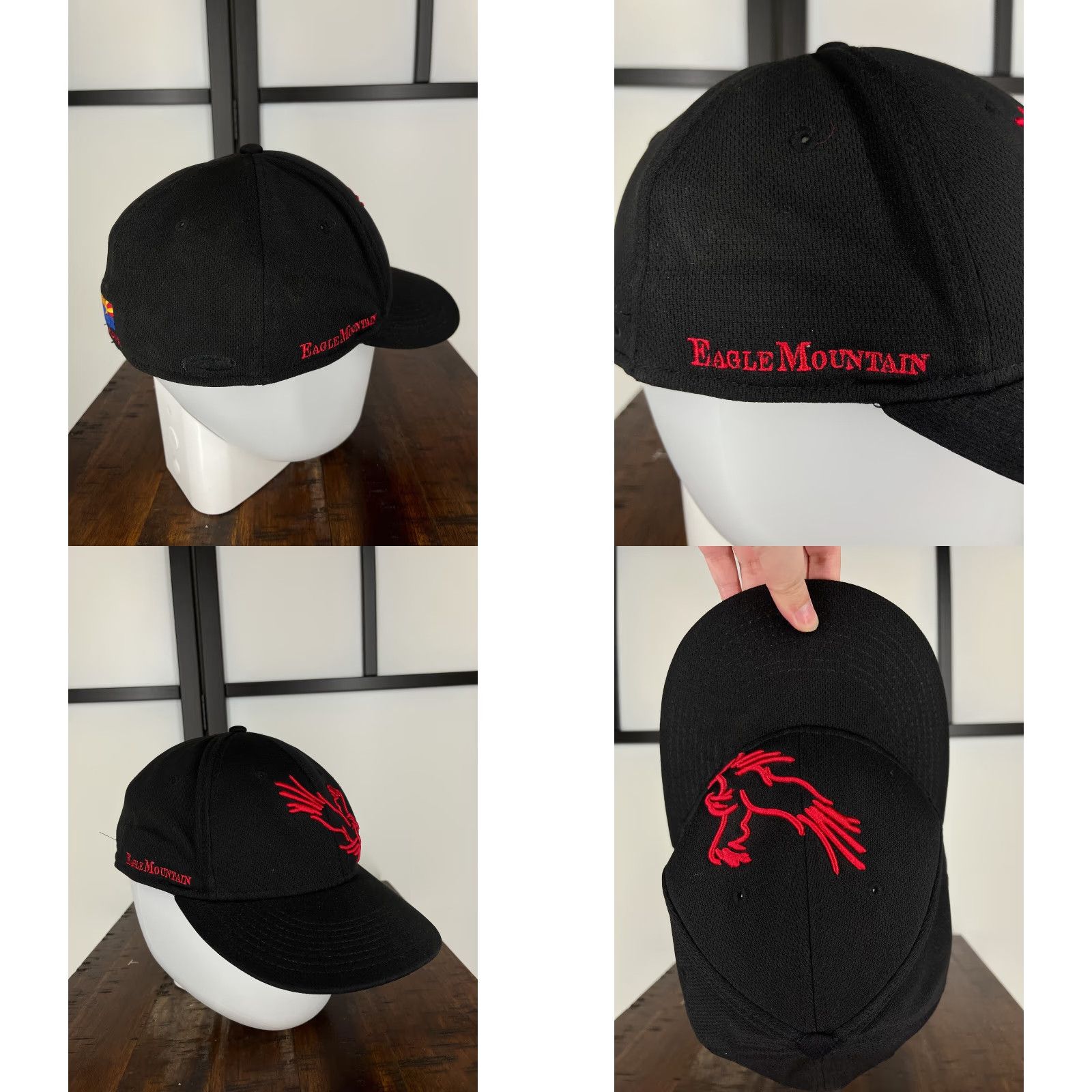 Vintage Pukka Hat Cap Strap Back Eagle Mountain Golf Club Mens Large Black PolyArizona Size ONE SIZE - 8 Thumbnail