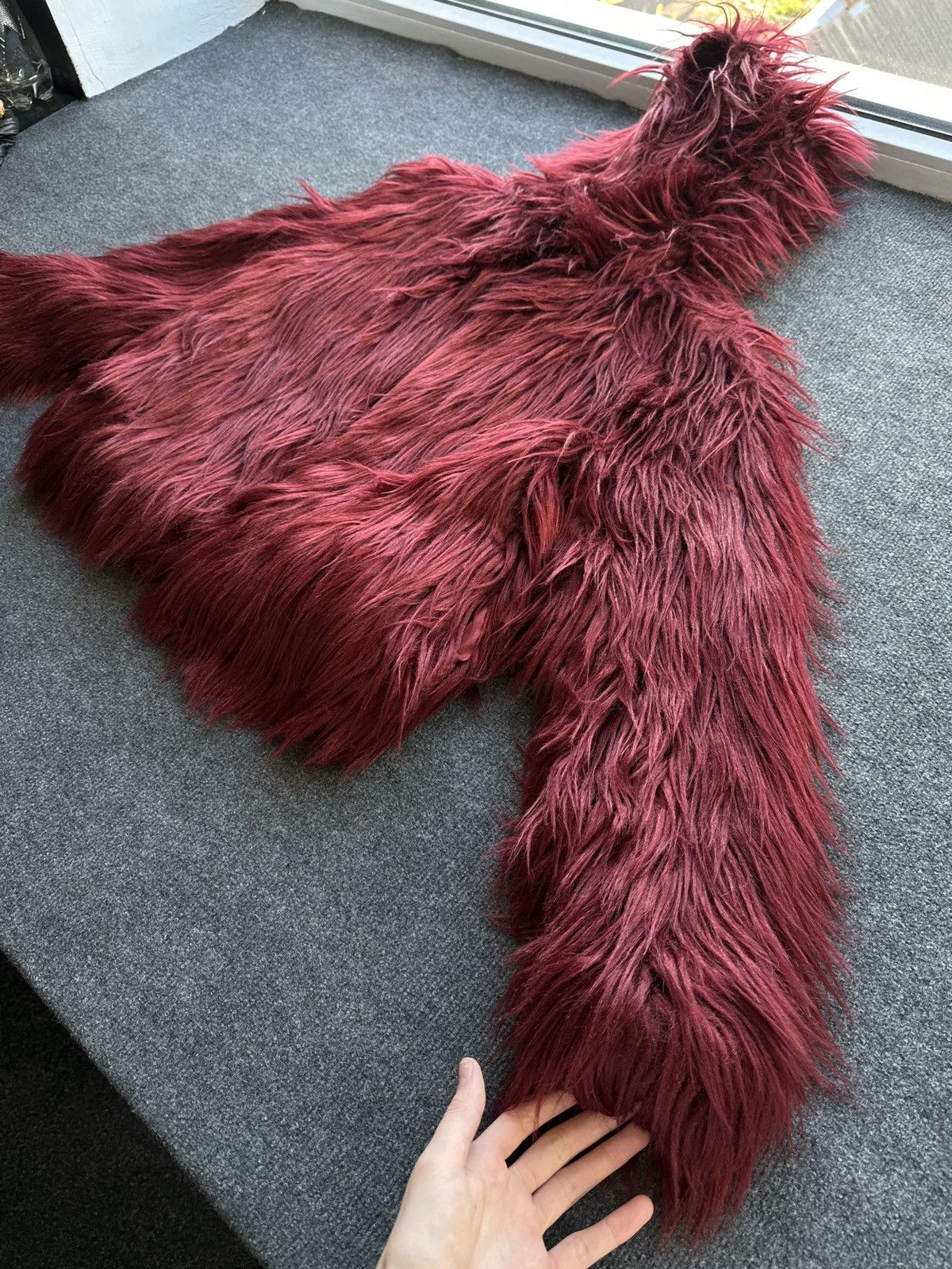 Other WMN LUXURY 🚨 FAUX FUR RED HOOD JACKET Y2K OPIUM LONG SLEEVE Size M / US 6-8 / IT 42-44 - 3 Thumbnail