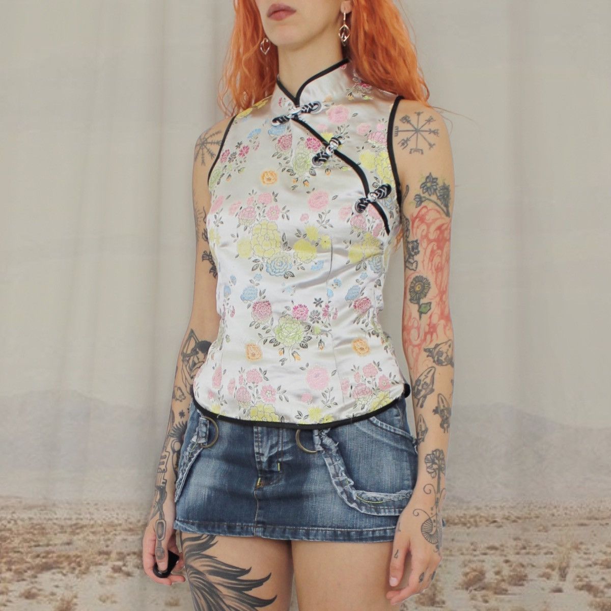 Japanese Brand × Vintage 🎎WHITE QIPAO TOP🎎 Size M / US 6-8 / IT 42-44 - 2 Thumbnail