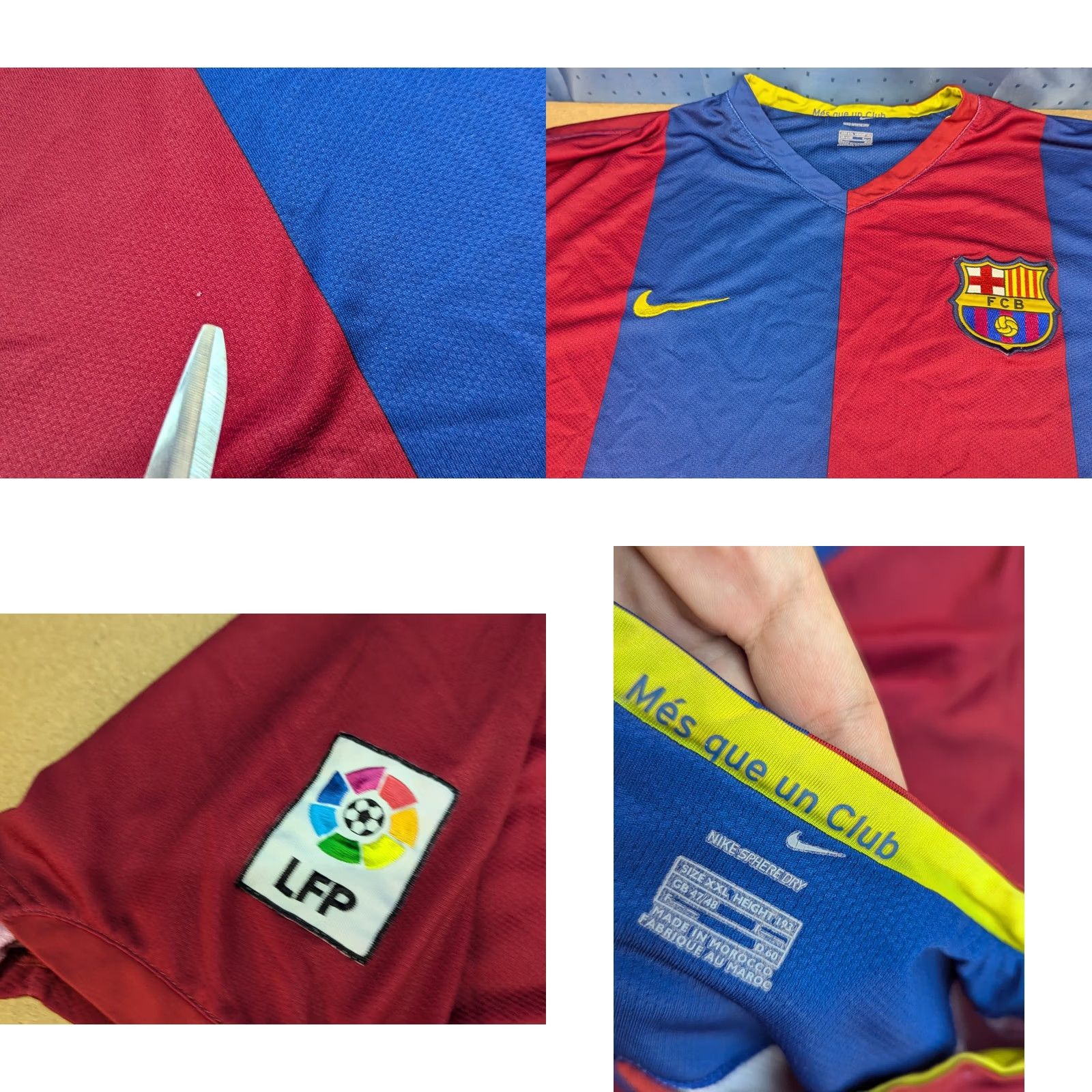 Nike Nike Barcelona 2006 2007 Home Football Jersey Shirt Mens 2XL XXL Size US XXL / EU 58 / 5 - 8 Thumbnail