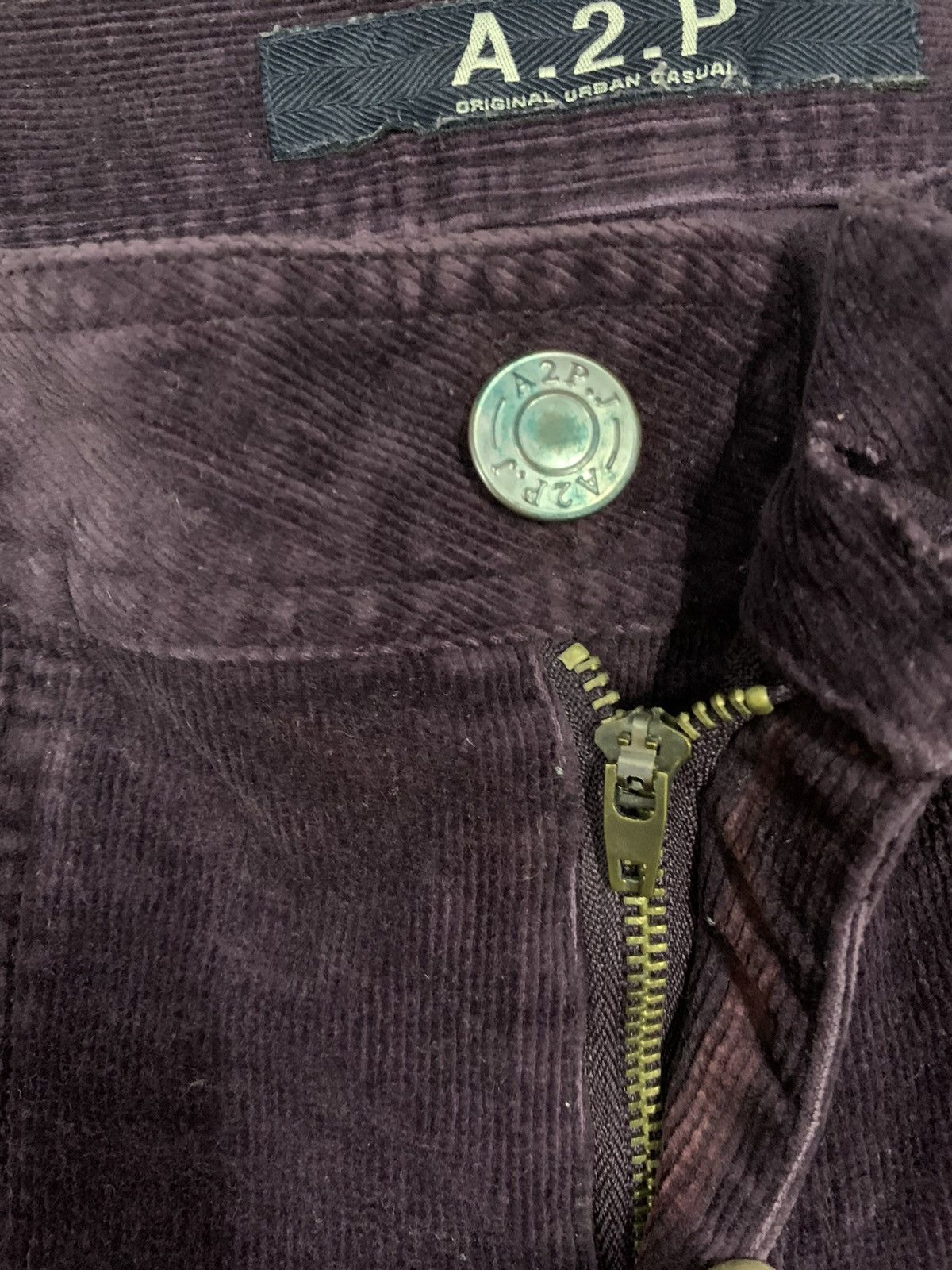 Hysteric Glamour Vintage Japanese A.2.P Velvet Low Rise Corduroy Flare Pants Size US 30 / EU 46 - 4 Thumbnail