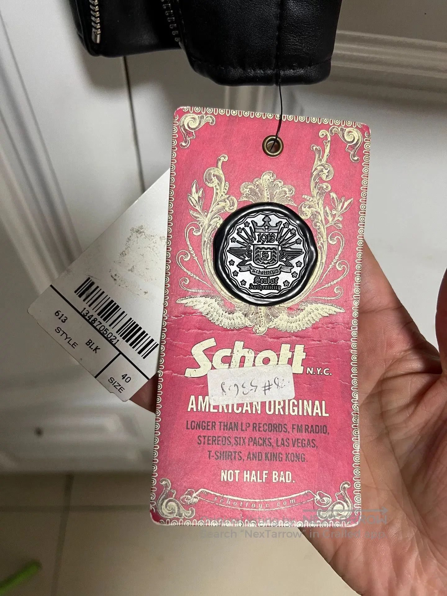 Schott Schott NYC 613 Leather Biker Jacket. Size US XXS / EU 40 - 9 Thumbnail
