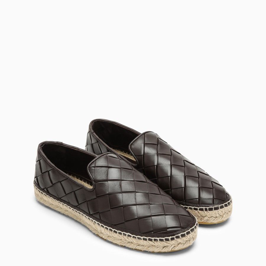 o1d2blof0824 Leather Espadrilles in Brown