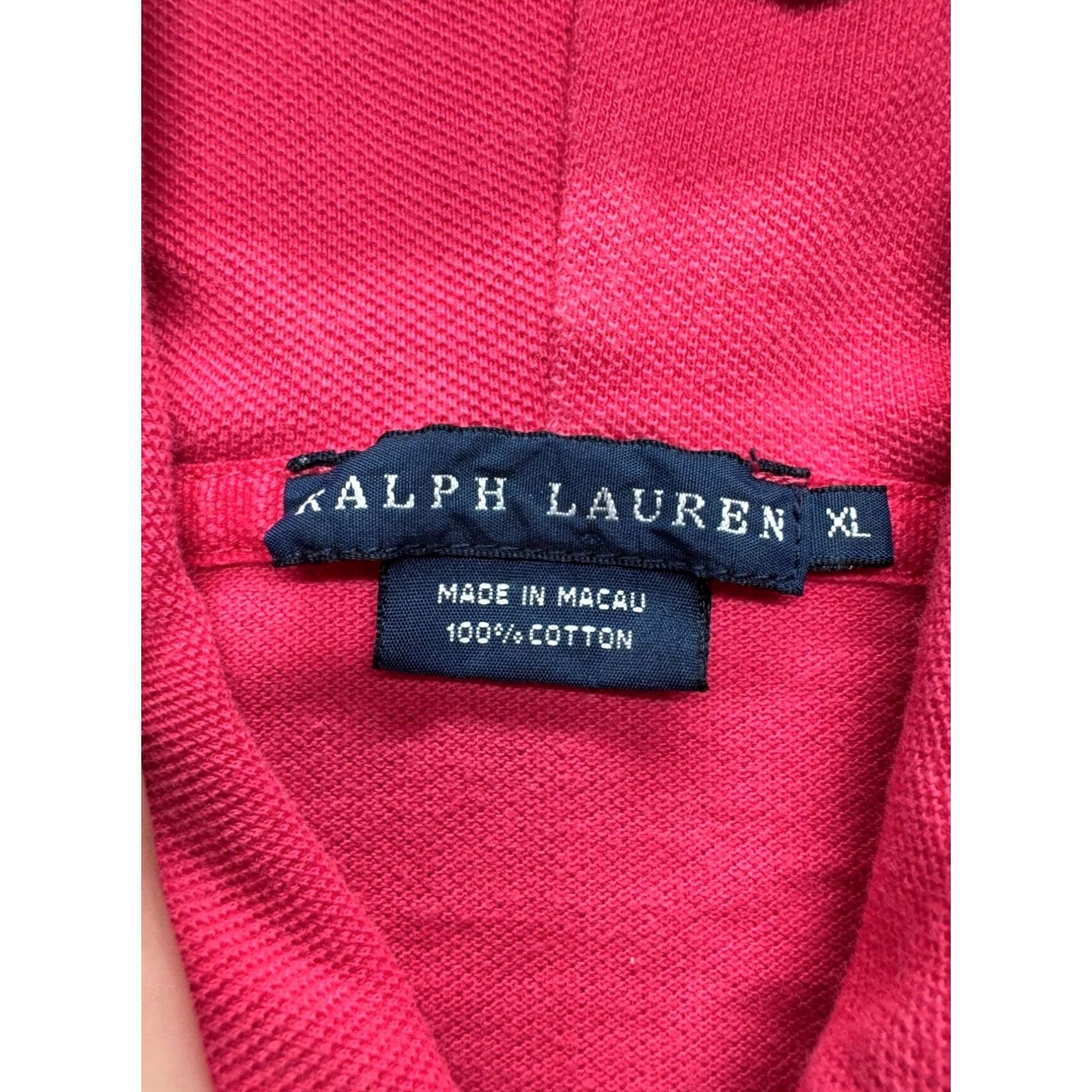 Ralph Lauren VINTAGE Ralph Lauren Jacket Hoodie XL Red Mens Cotton VTG Size US XL / EU 56 / 4 - 5 Thumbnail