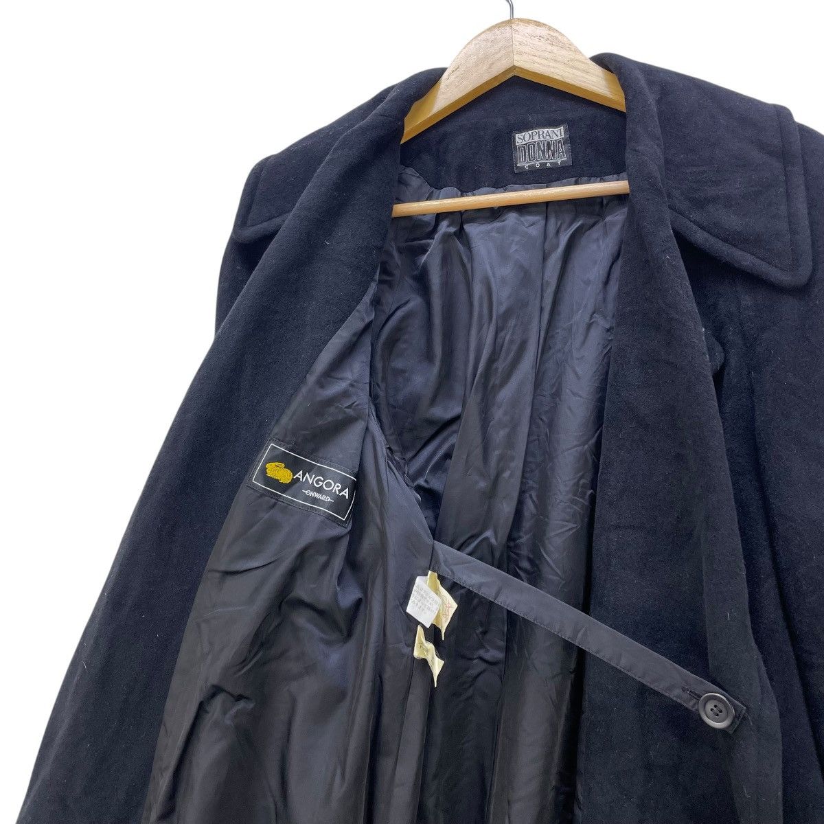 Japanese Brand 💥Vintage 90s Onward Coat Angora Wool Long Coat Jacket Size M / US 6-8 / IT 42-44 - 4 Thumbnail
