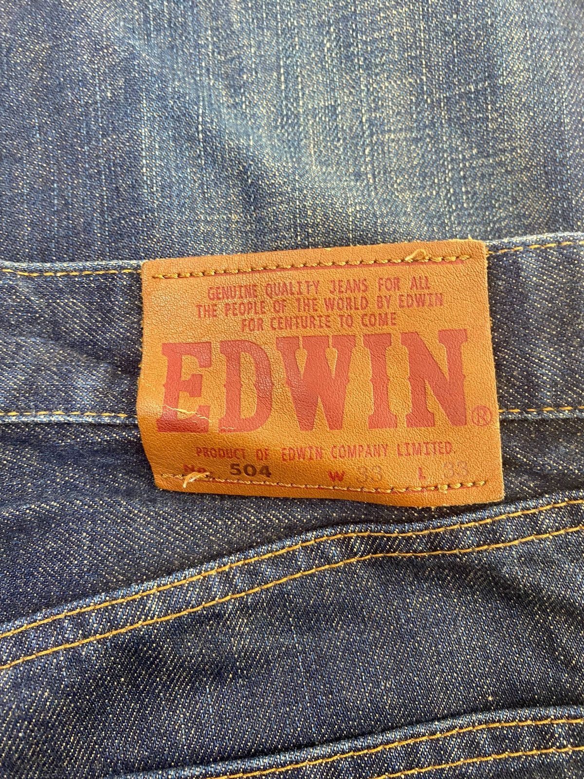Edwin Vintage Edwin Dark Blue Wash Style Loose Jeans Size US 32 / EU 48 - 10 Thumbnail