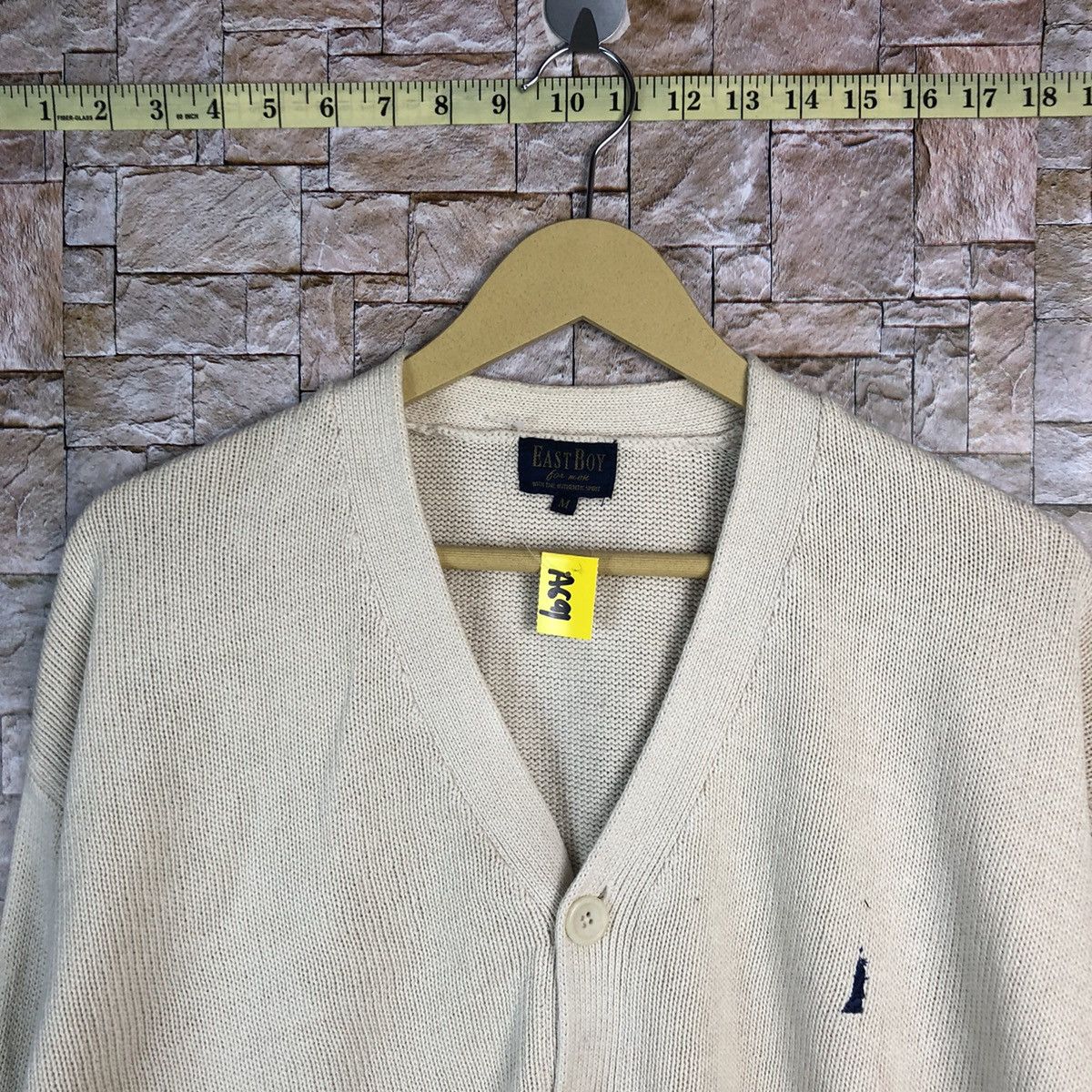 Homespun Knitwear × Japanese Brand East Boy Cream Cardigan Knitwear #A691 Size US M / EU 48-50 / 2 - 4 Thumbnail