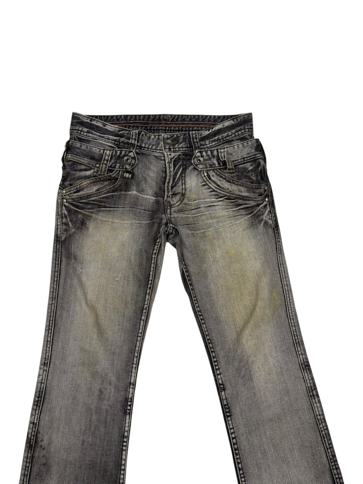 If Six Was Nine Nicole Club For Men Double Waist Slim Flare Jean Black Faded Size US 29 - 5 Thumbnail