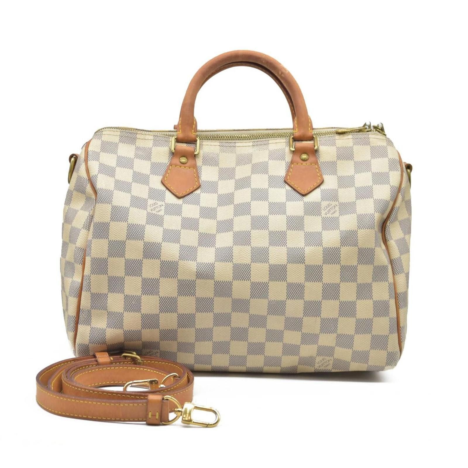 Louis Vuitton Louis Vuitton Damier Azur Speedy Bandouliere 30 DU1103 Size ONE SIZE - 1 Thumbnail