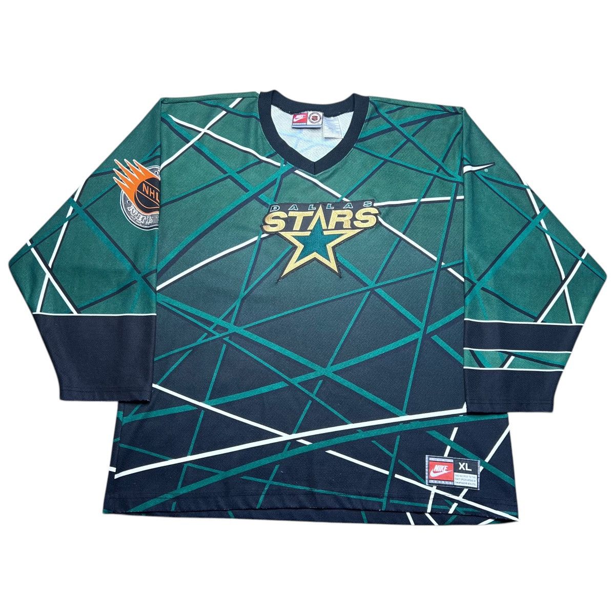 Nike Vintage 1990s NHL Dallas Stars All Over Print Nike Jersey Size US XL / EU 56 / 4 - 1 Thumbnail