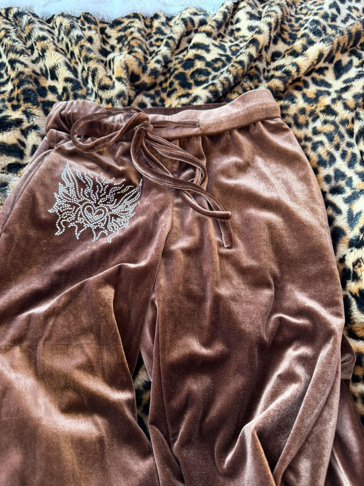 Shein Y2K brown sweat pants Size 27" / US 4 / IT 40 - 2 Thumbnail